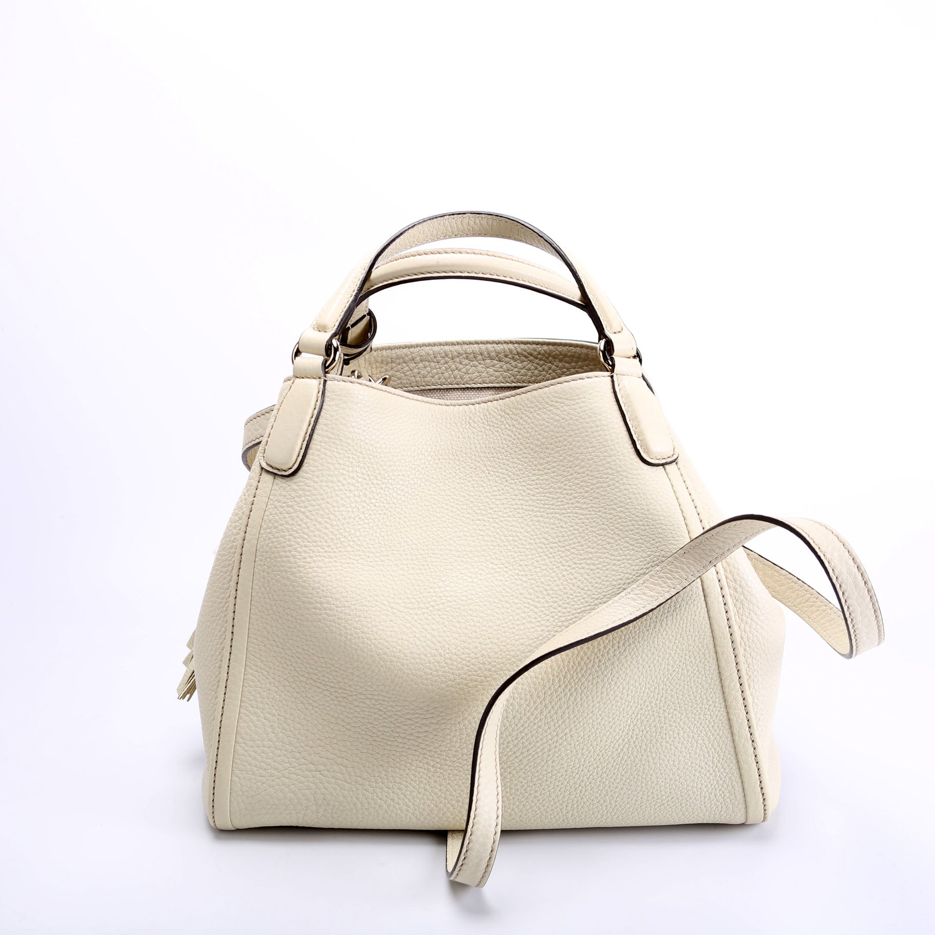 336751 Soho Leather Shoulder Off White