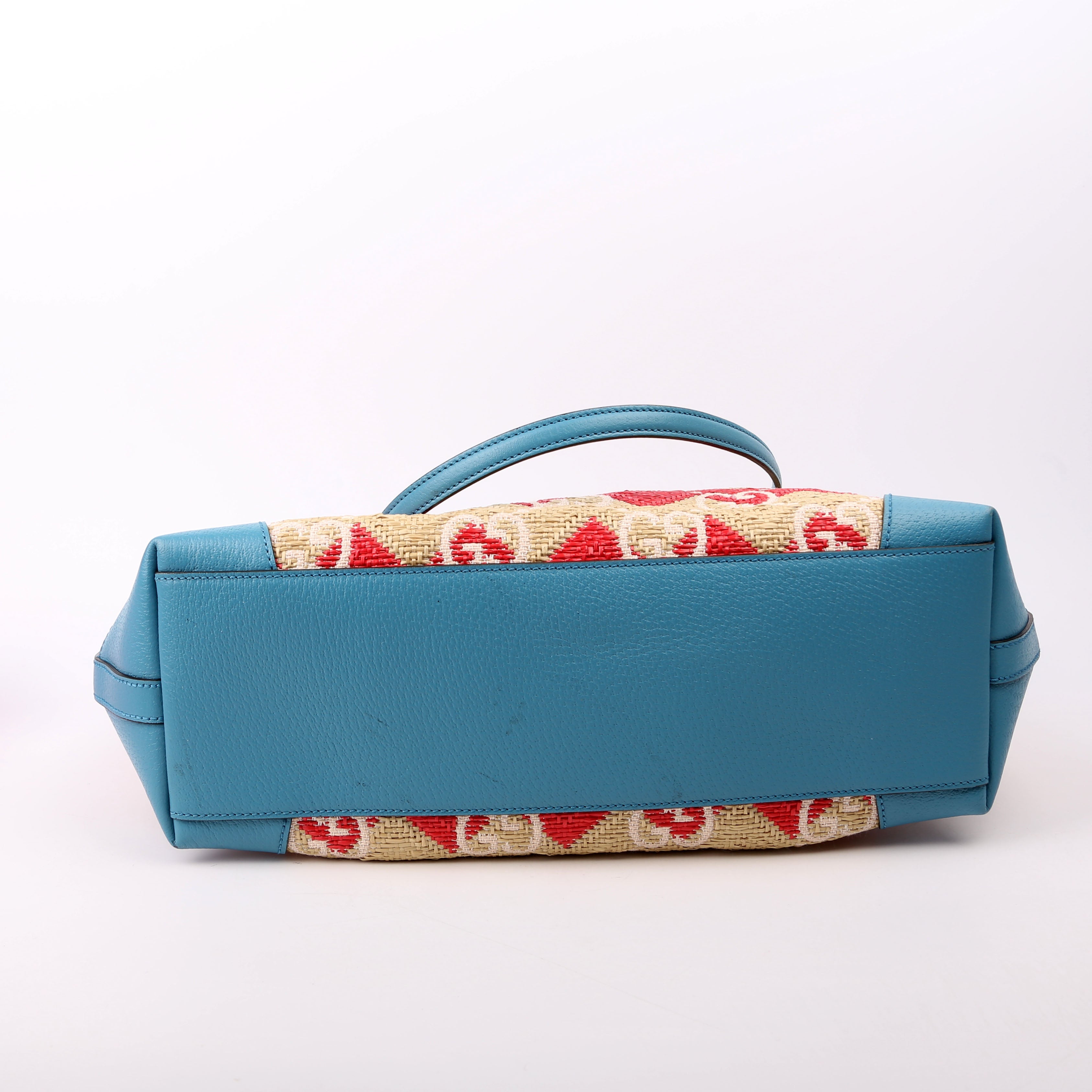 631685 GG Raffia Ophidia Tote