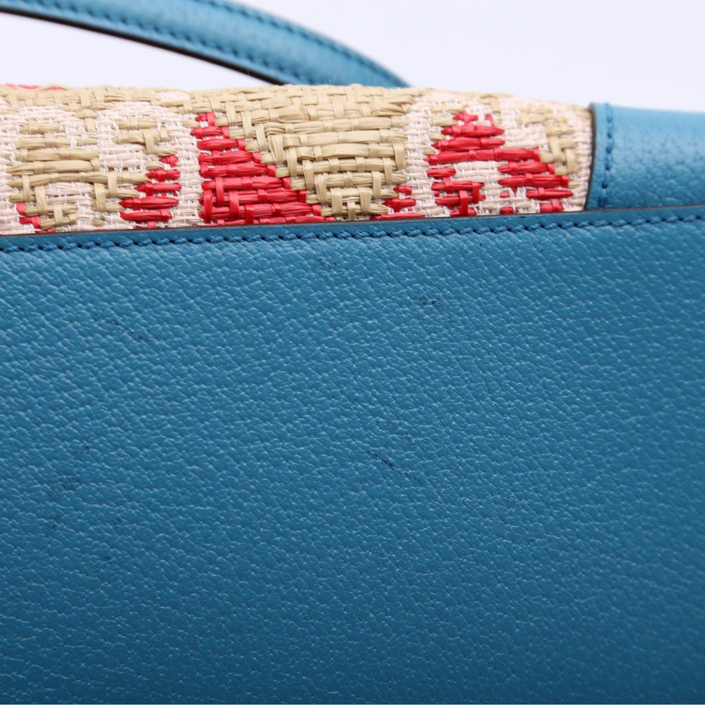 631685 GG Raffia Ophidia Tote