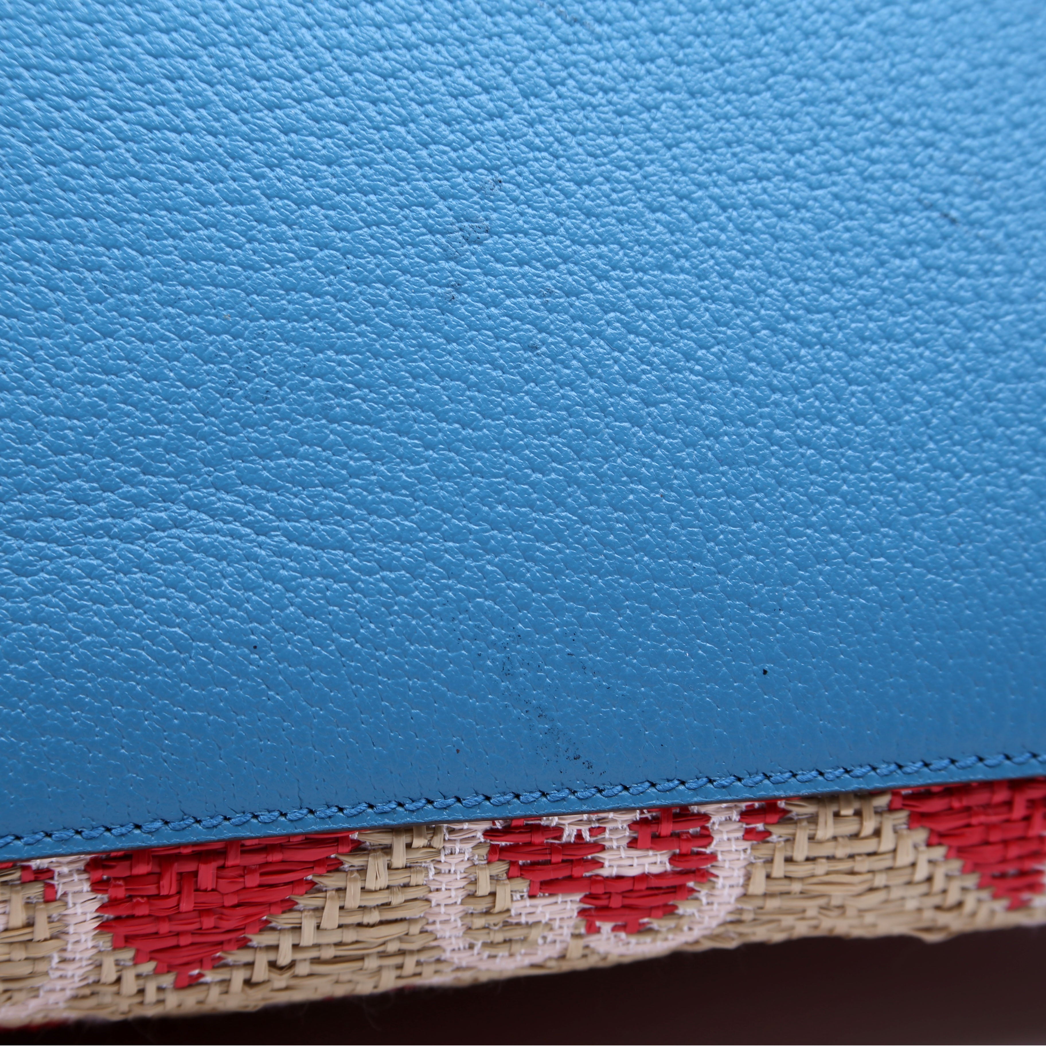 631685 GG Raffia Ophidia Tote