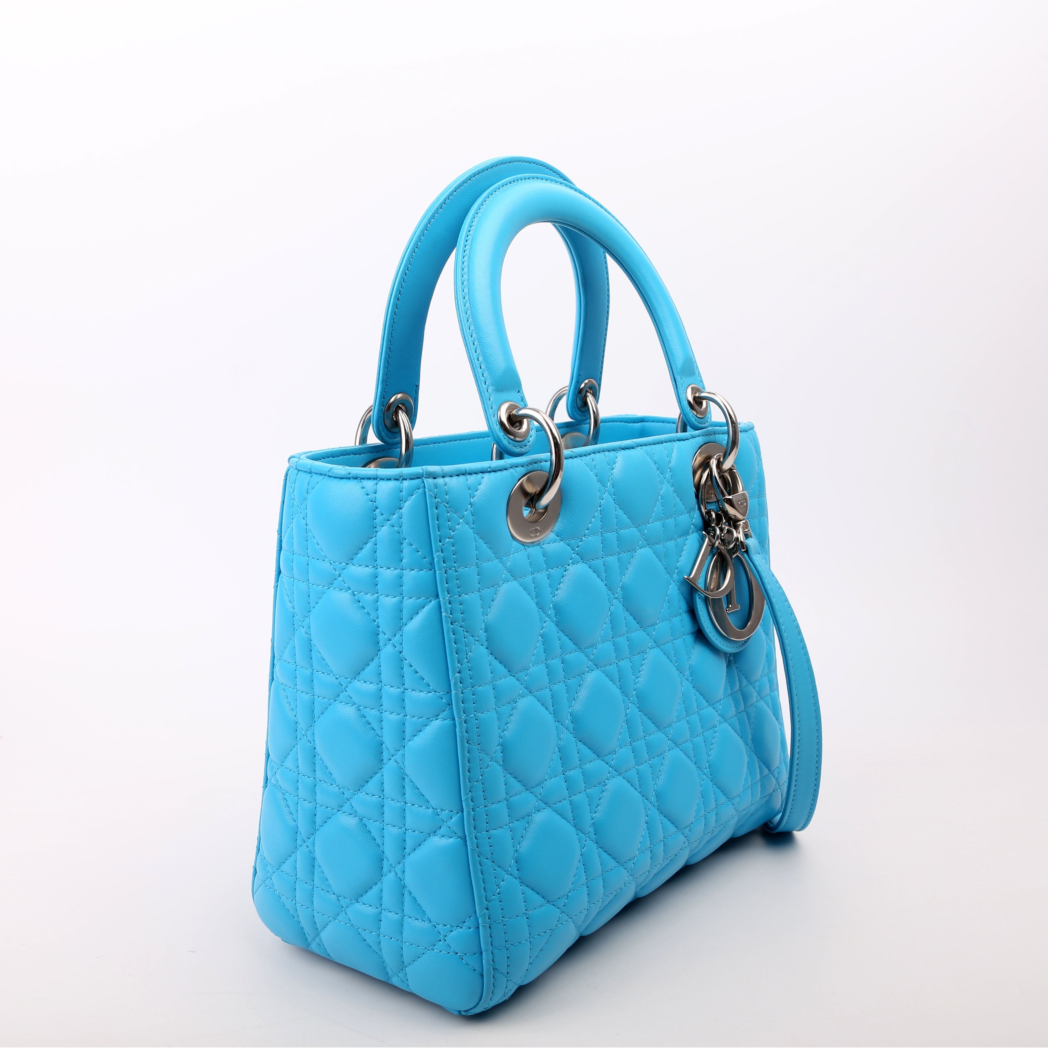 Dior Lady Dior Medium Lambskin Blue
