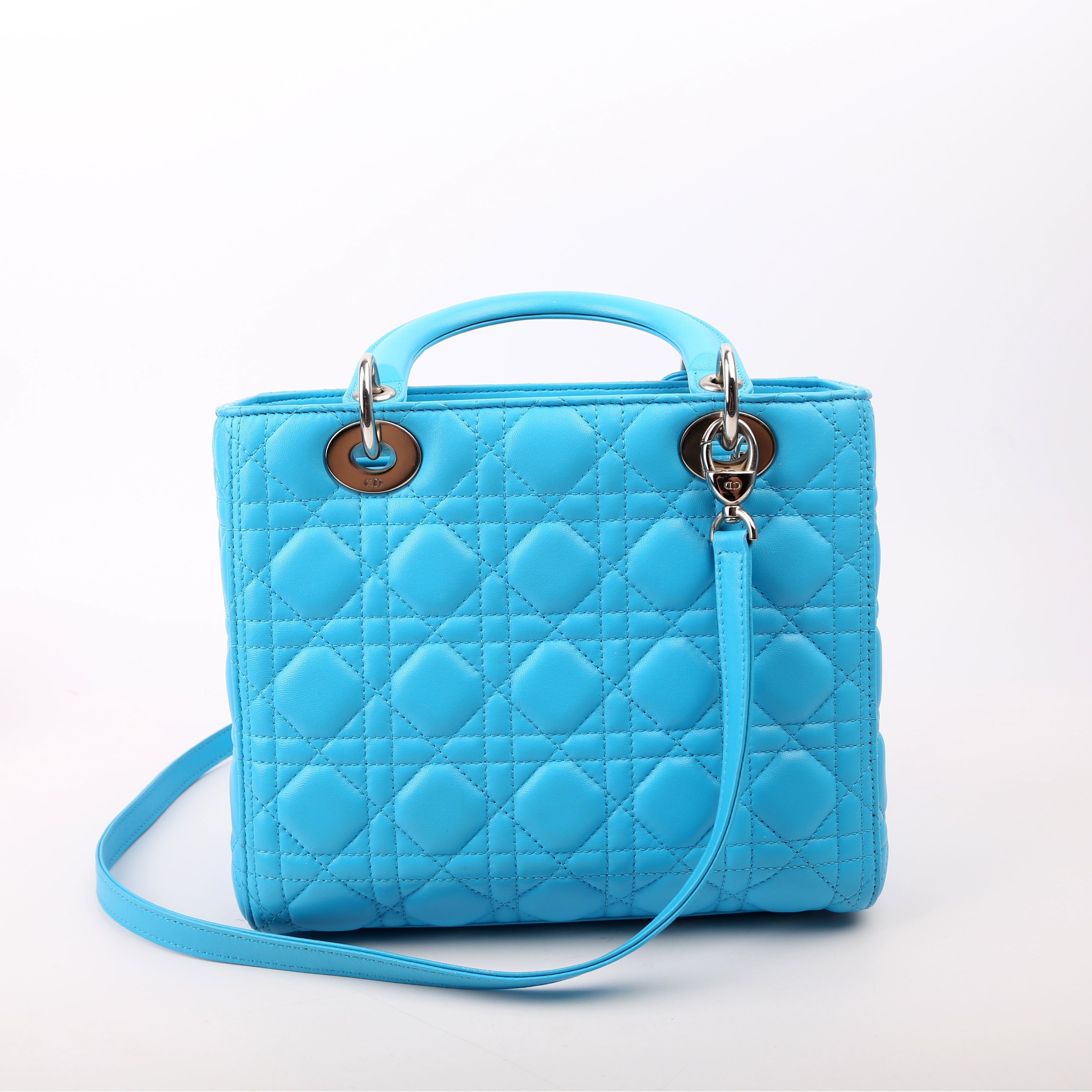 Dior Lady Dior Medium Lambskin Blue