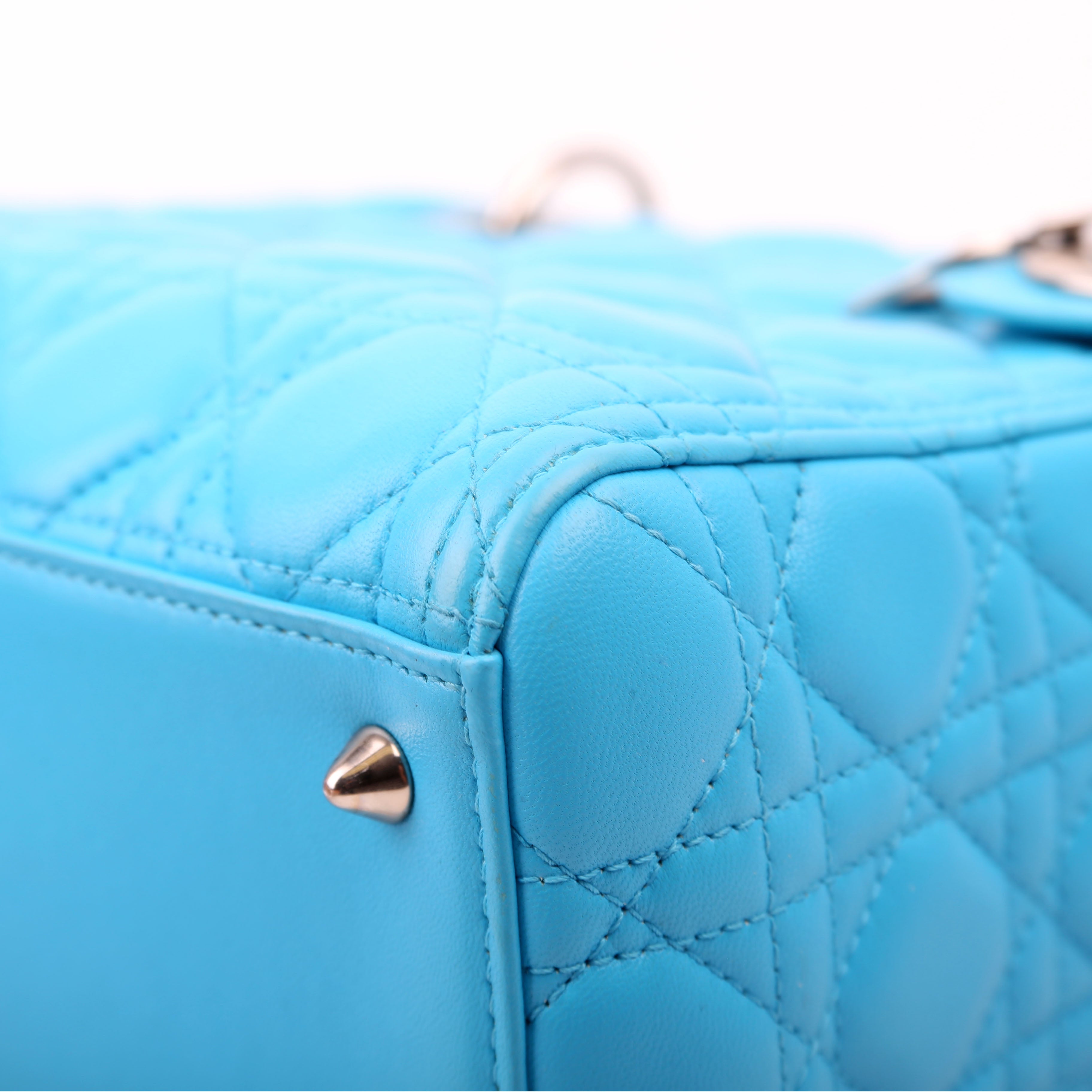 Dior Lady Dior Medium Lambskin Blue