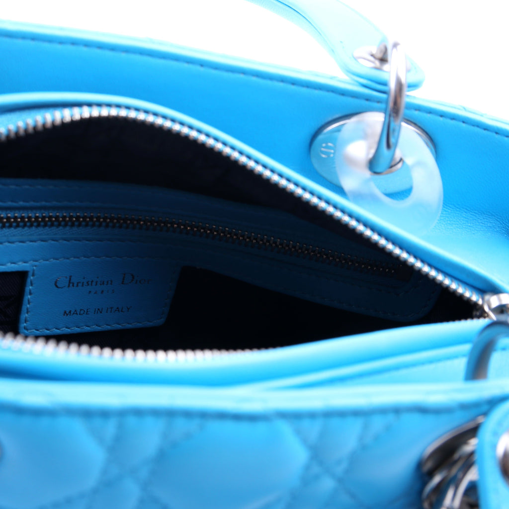 Dior Lady Dior Medium Lambskin Blue