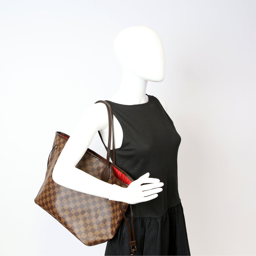 Neverfull with Wallet MM Damier Ebene