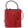 Saffiano Cuir Small Panier Bag Red