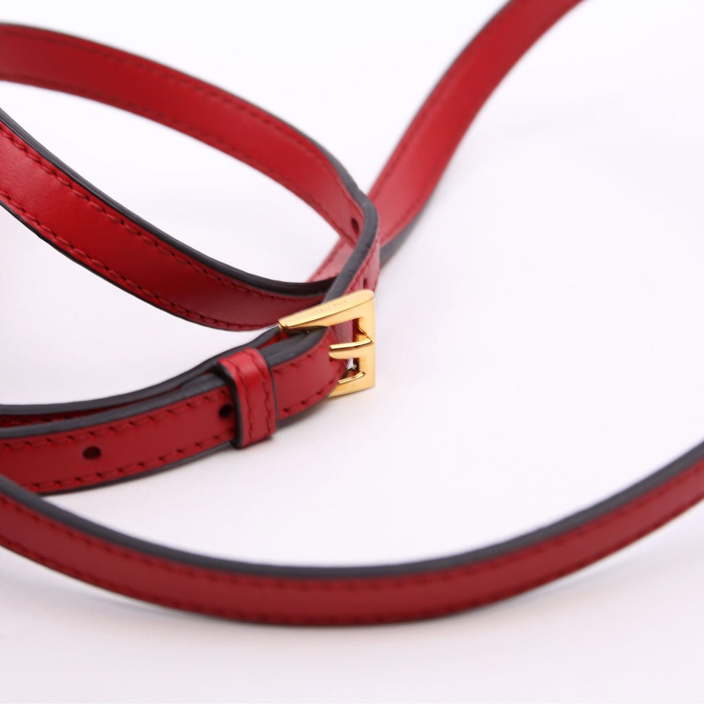 Saffiano Cuir Small Panier Bag Red