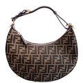 8BR798 Fendigraphy Small Zucca Hobo Brown
