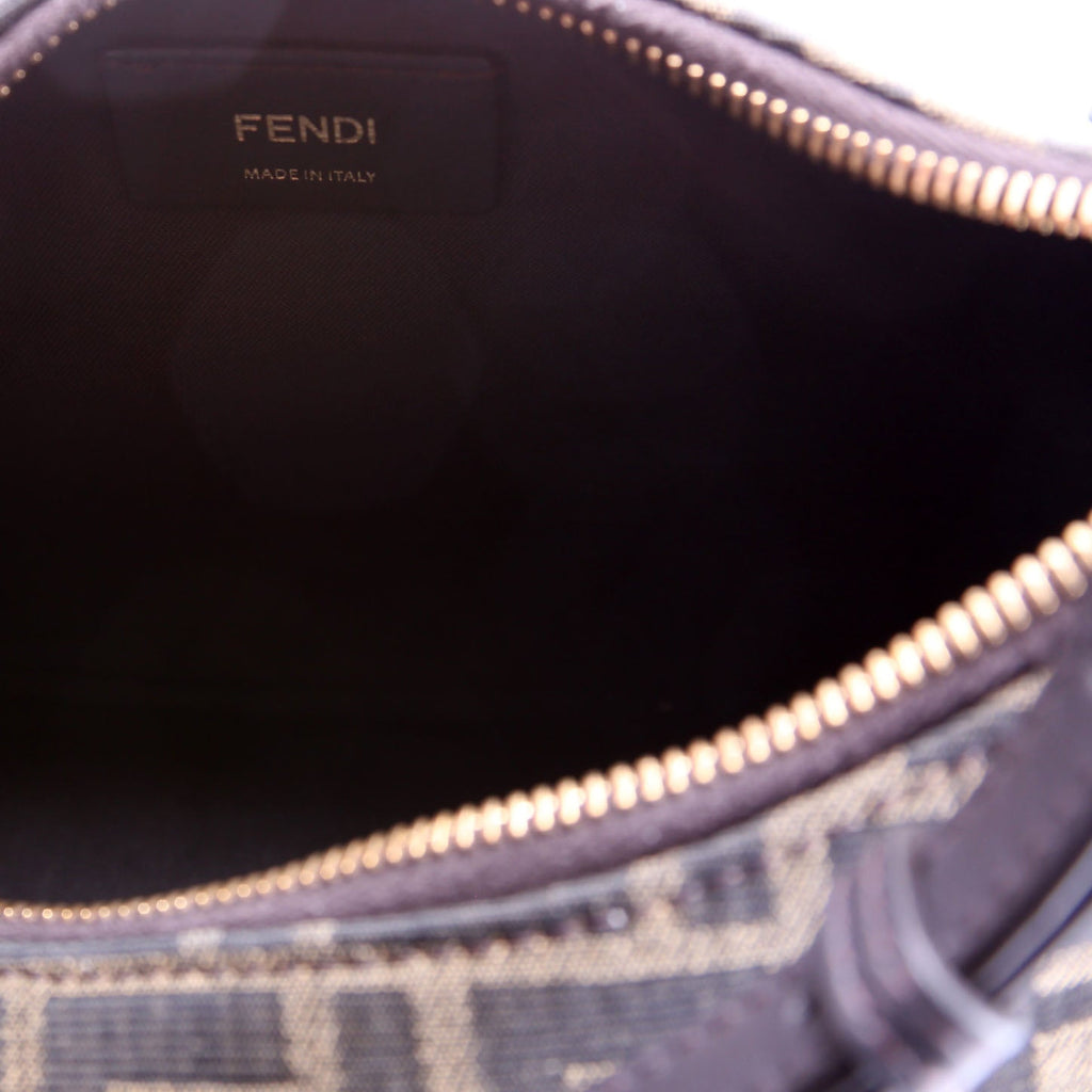 8BR798 Fendigraphy Small Zucca Hobo Brown