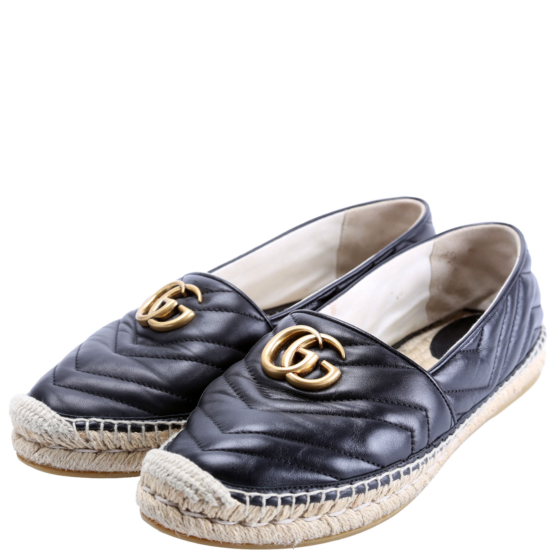 GG Marmont Espadrille Size 41.5 Black