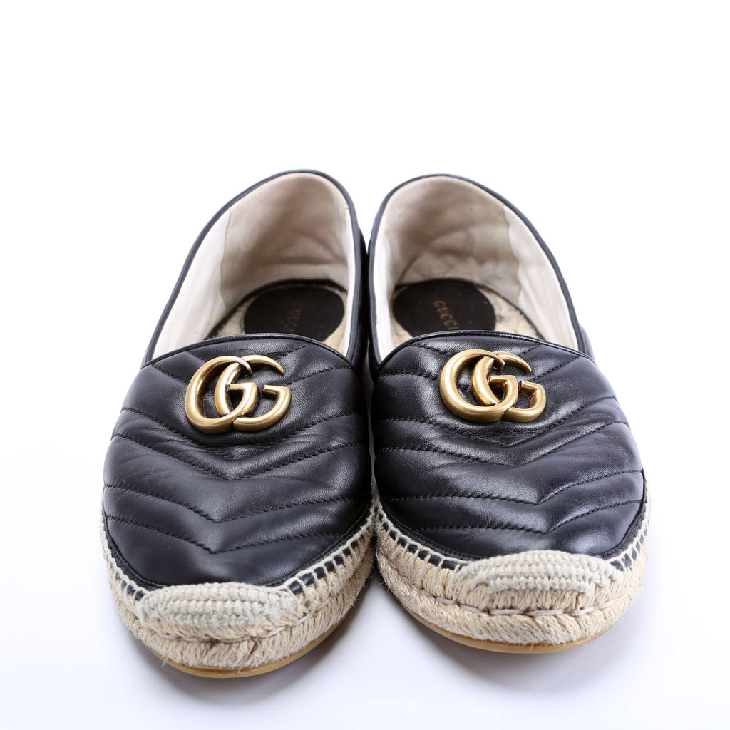 GG Marmont Espadrille Size 41.5 Black