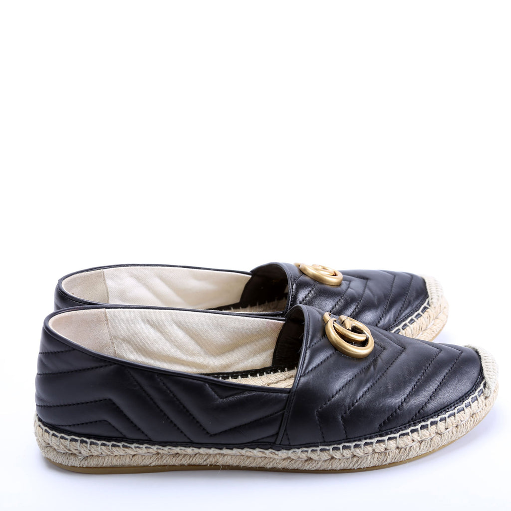 GG Marmont Espadrille Size 41.5 Black