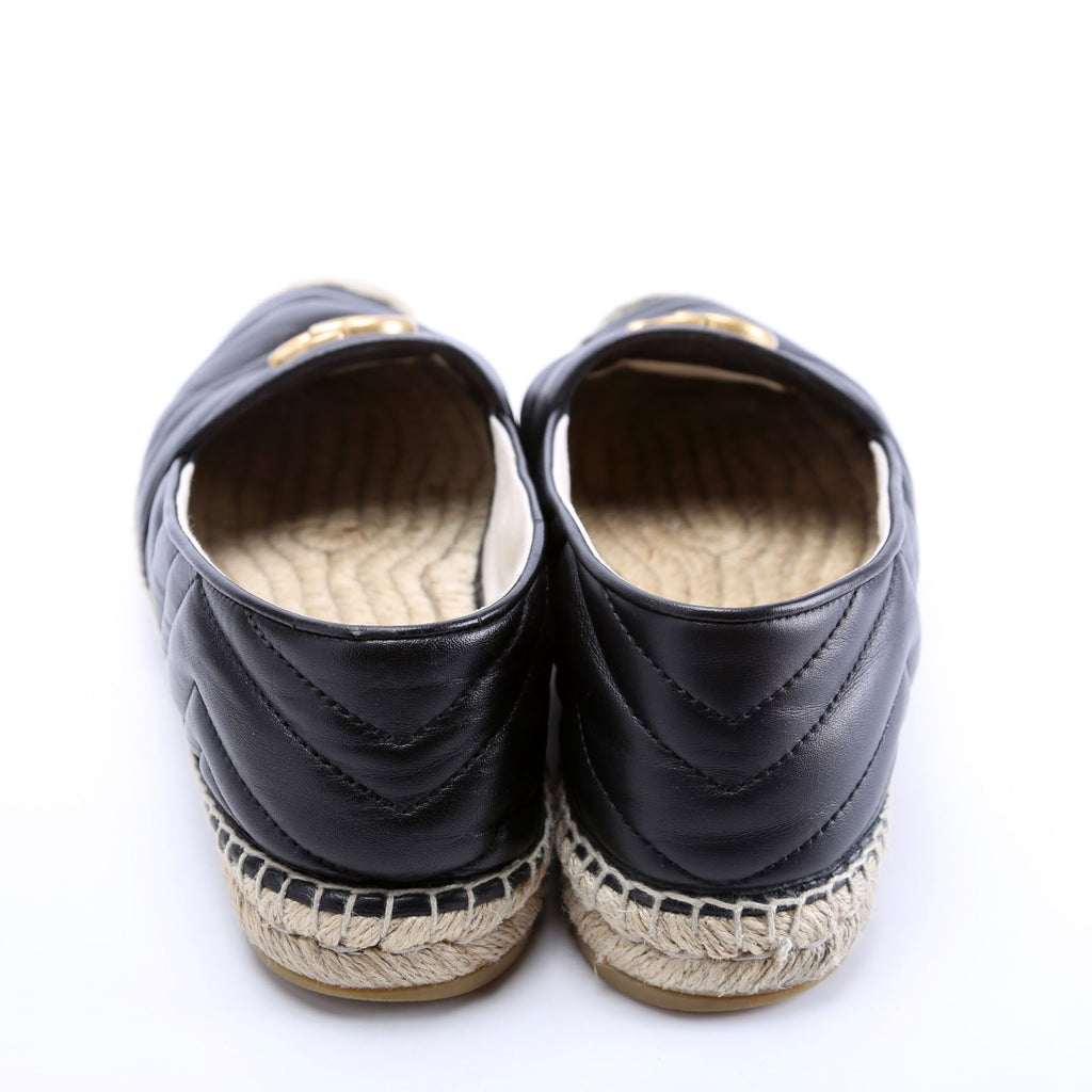 GG Marmont Espadrille Size 41.5 Black