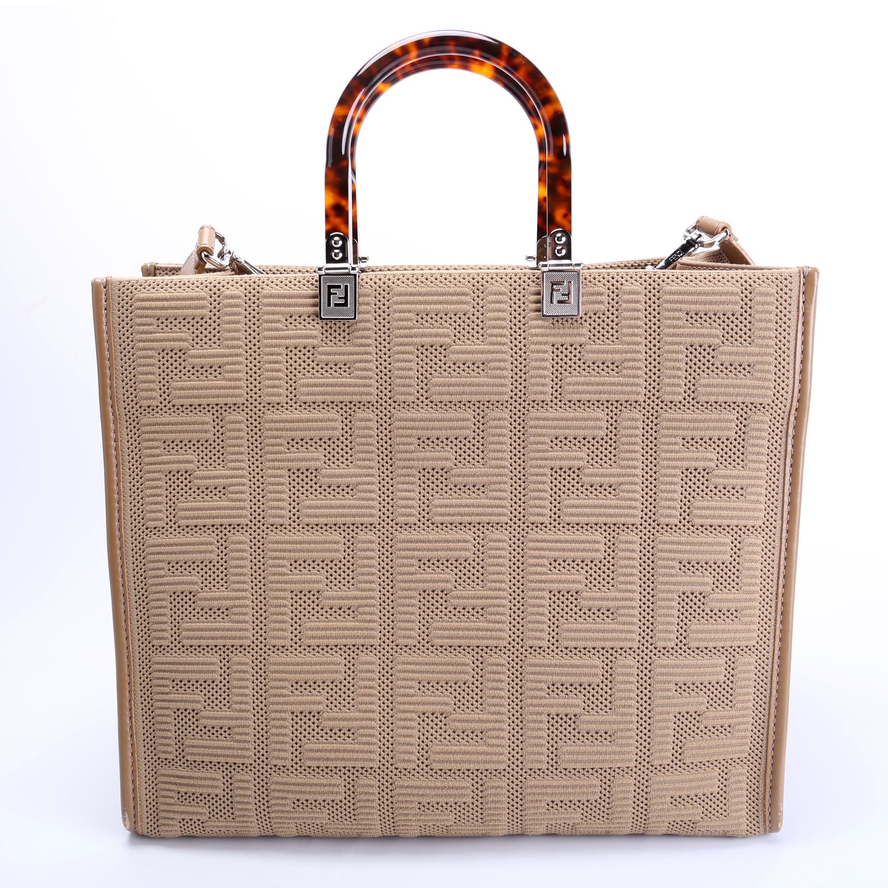 8BH386 FF Fabric Sunshine Shopper Medium Tan