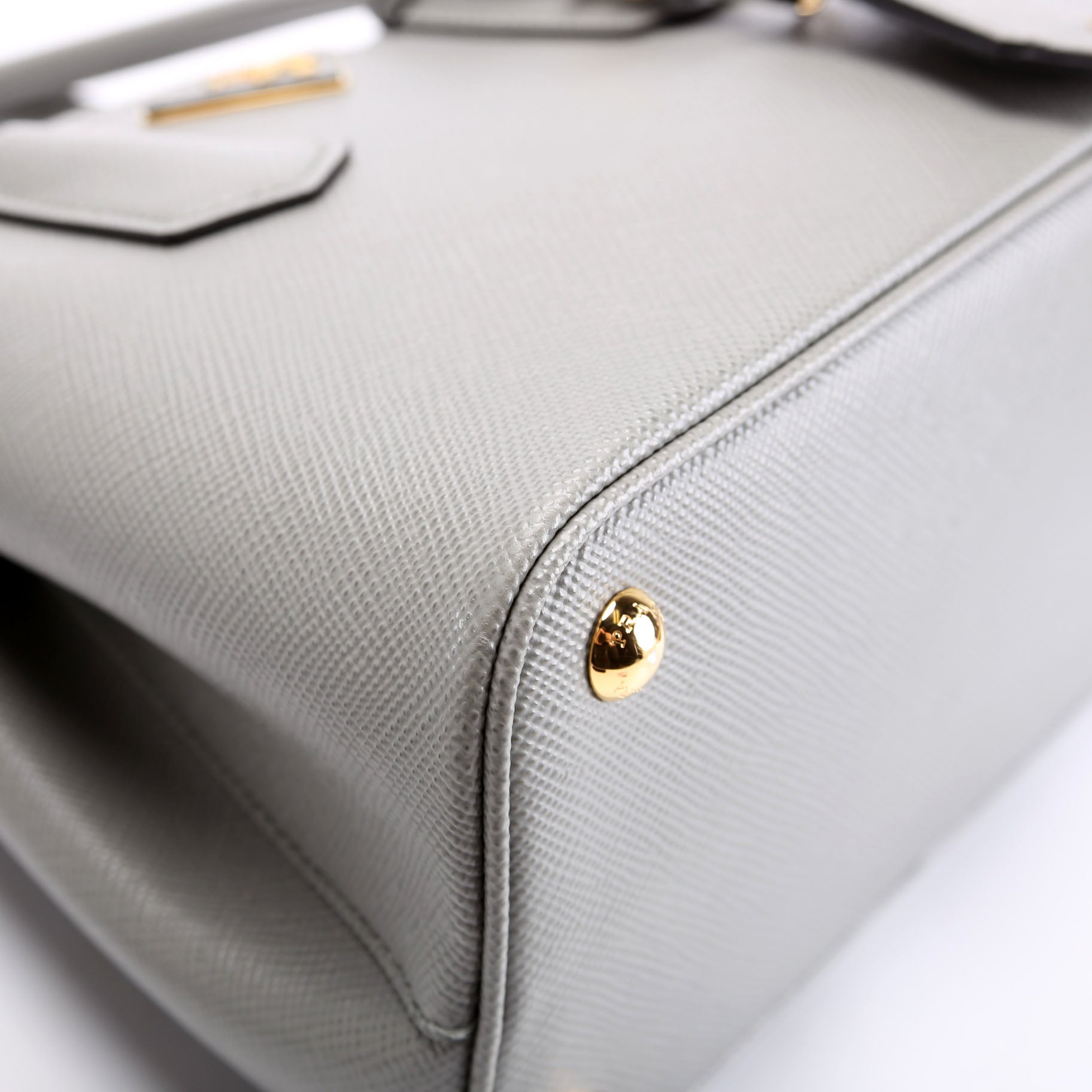1BG443 Small Double Saffiano Grey