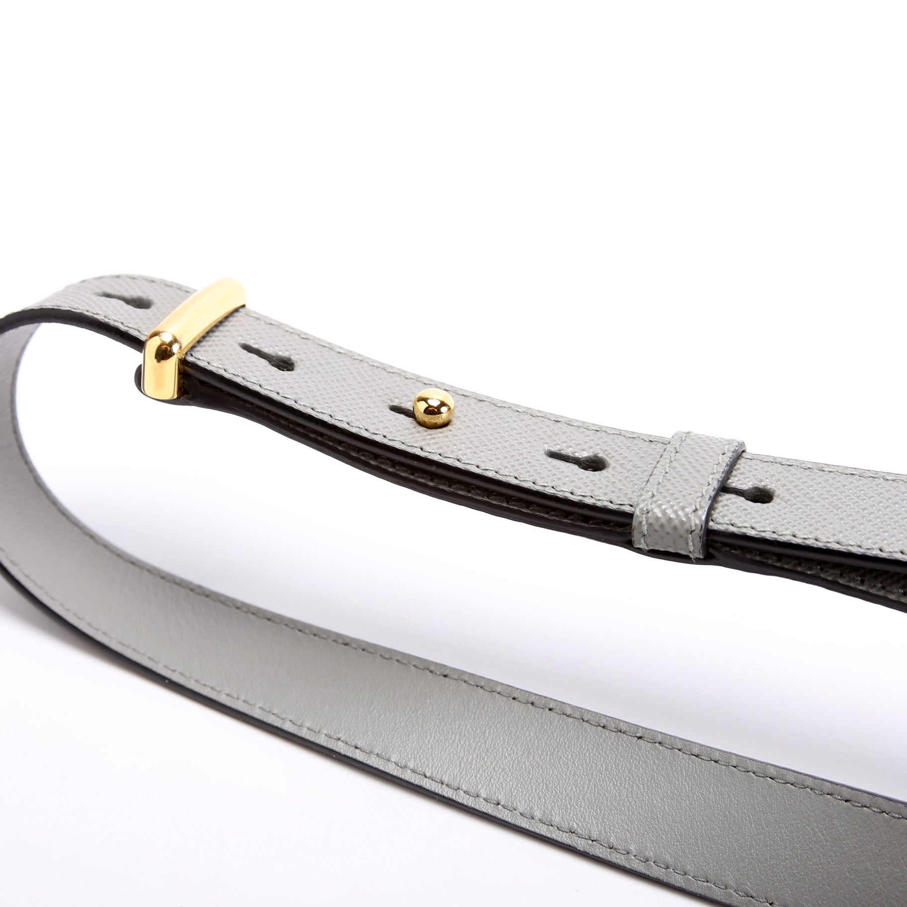 1BG443 Small Double Saffiano Grey