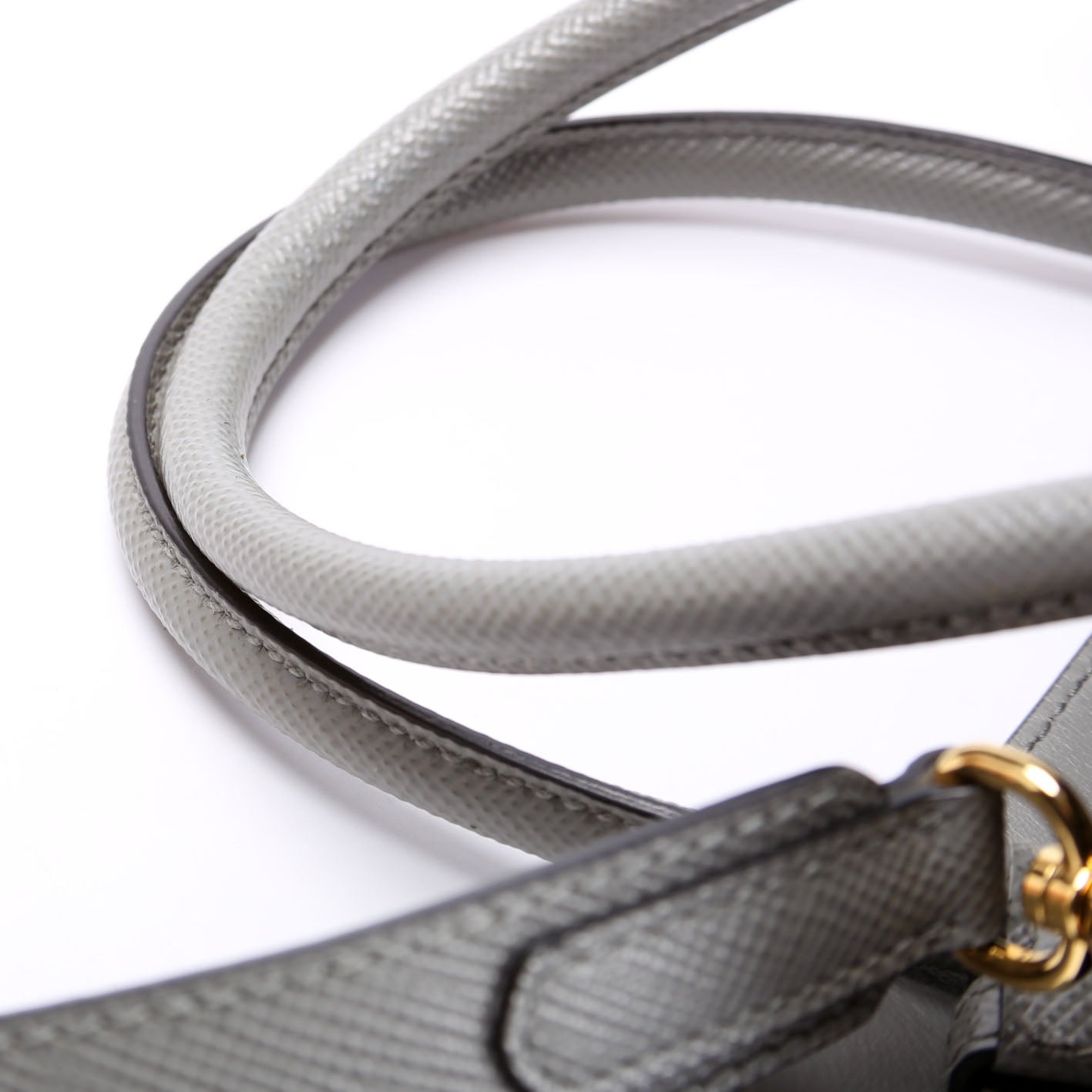 1BG443 Small Double Saffiano Grey