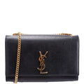 Kate Satchel Grain Medium 364021 Black/Gold