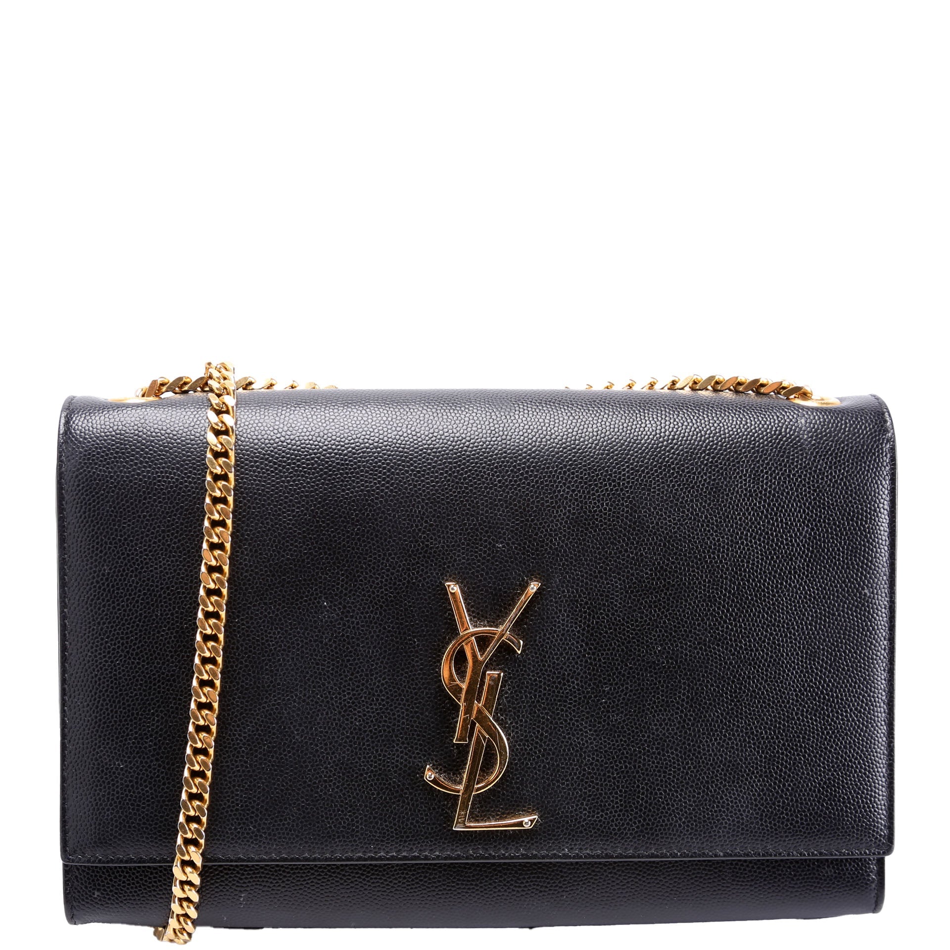 Kate Satchel Grain Medium 364021 Black/Gold