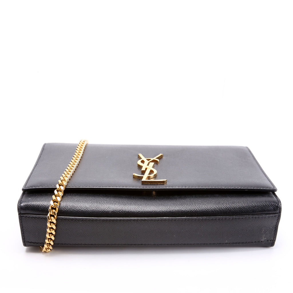 Kate Satchel Grain Medium 364021 Black/Gold