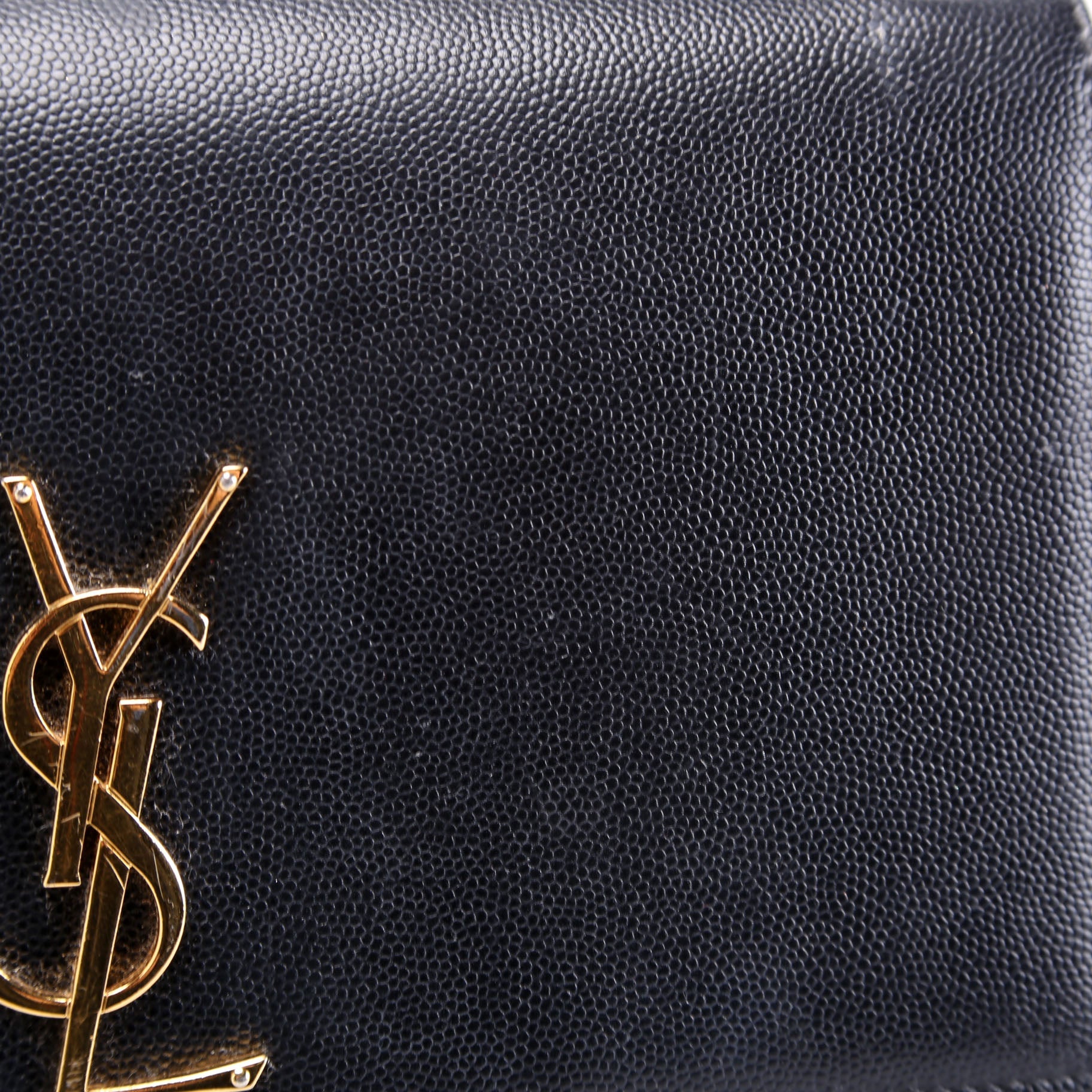 Kate Satchel Grain Medium 364021 Black/Gold