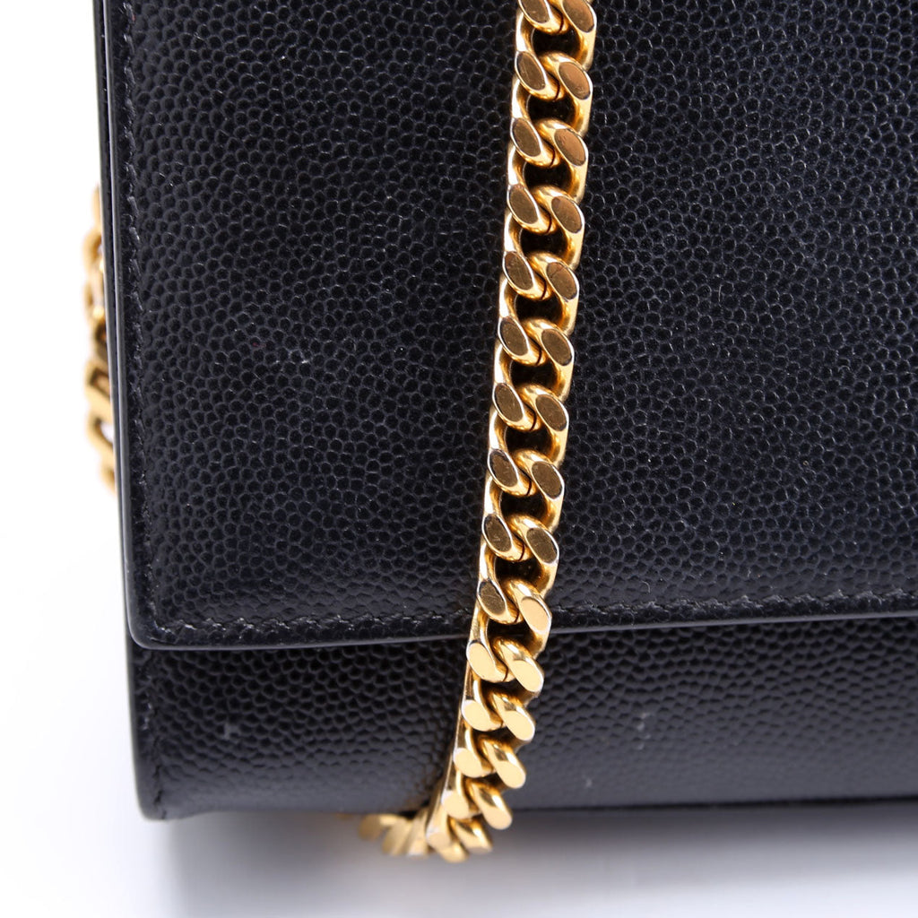 Kate Satchel Grain Medium 364021 Black/Gold