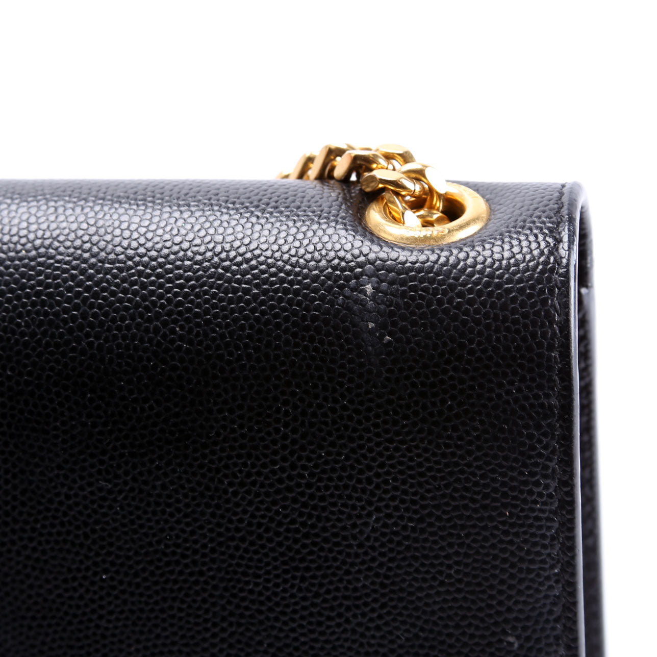 Kate Satchel Grain Medium 364021 Black/Gold