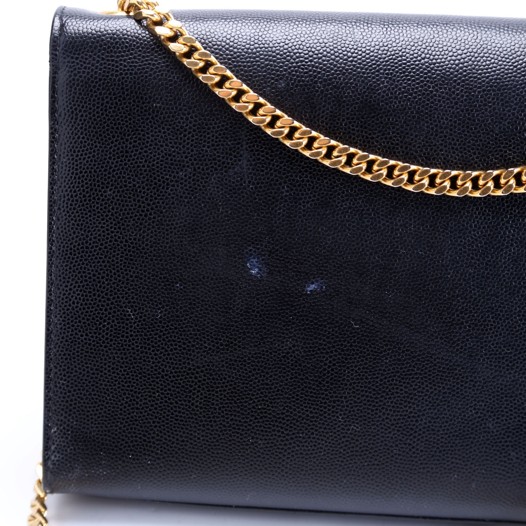 Kate Satchel Grain Medium 364021 Black/Gold