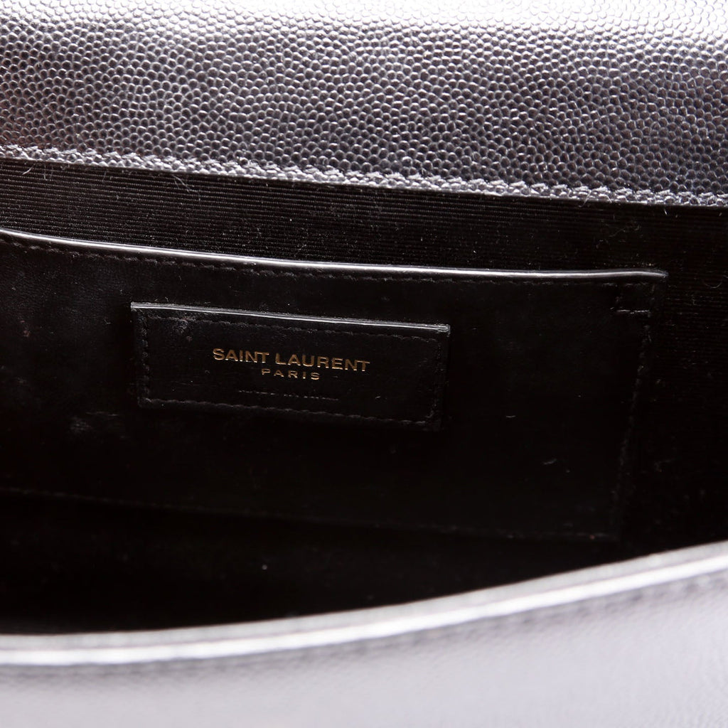 Kate Satchel Grain Medium 364021 Black/Gold