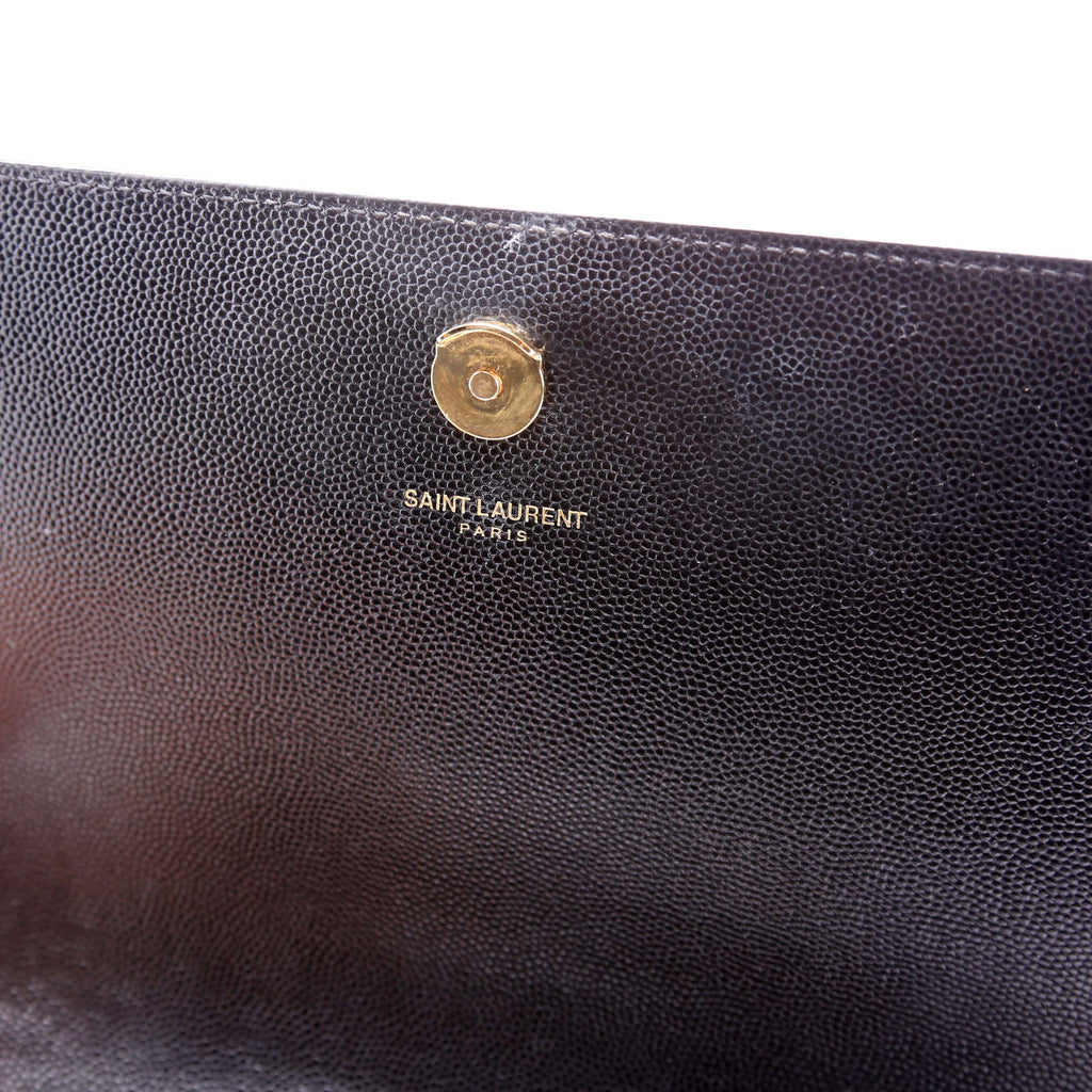Kate Satchel Grain Medium 364021 Black/Gold