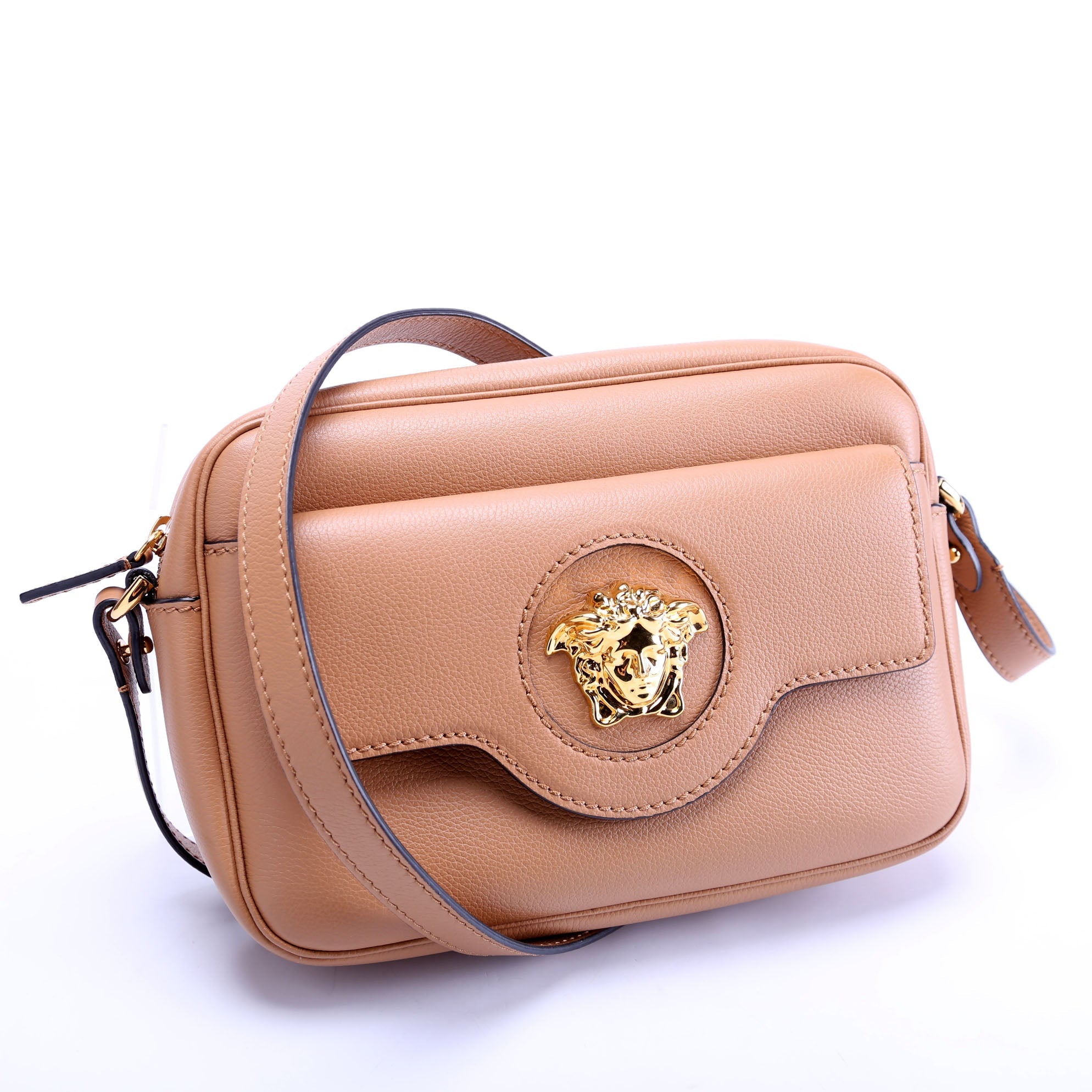 Medusa Camera Bag Leather Tan
