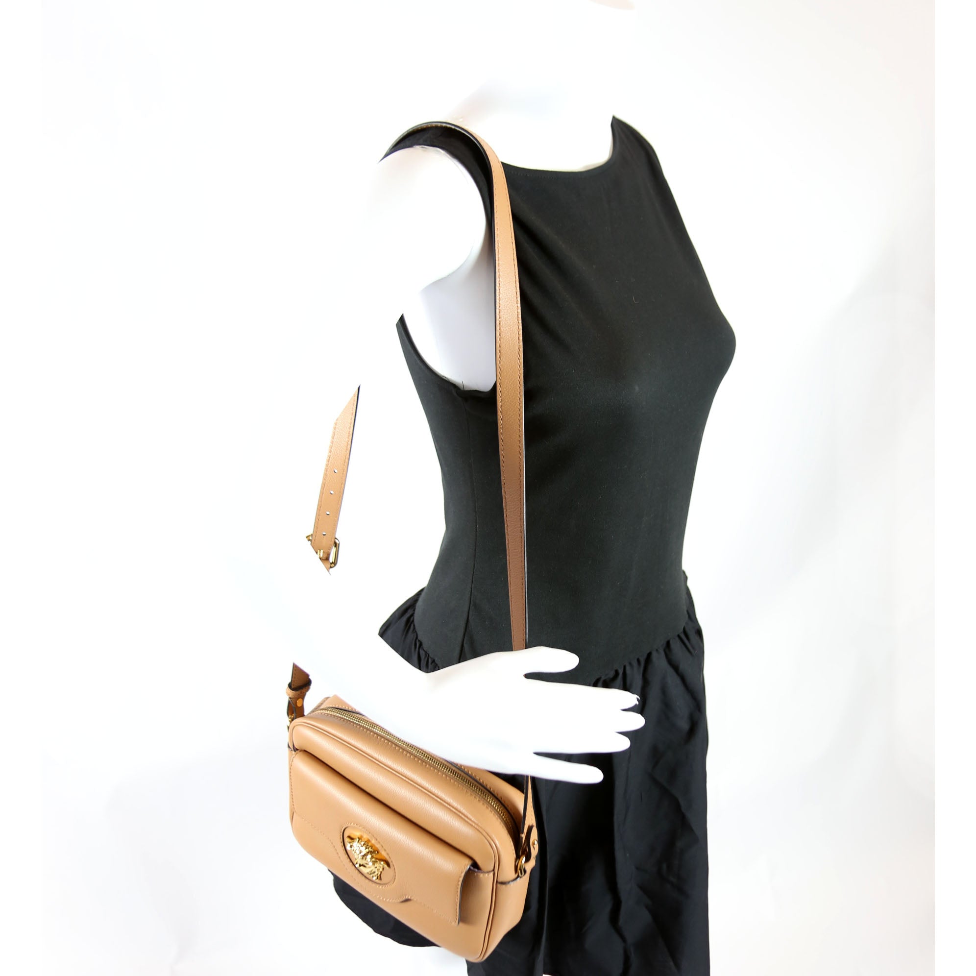 Medusa Camera Bag Leather Tan