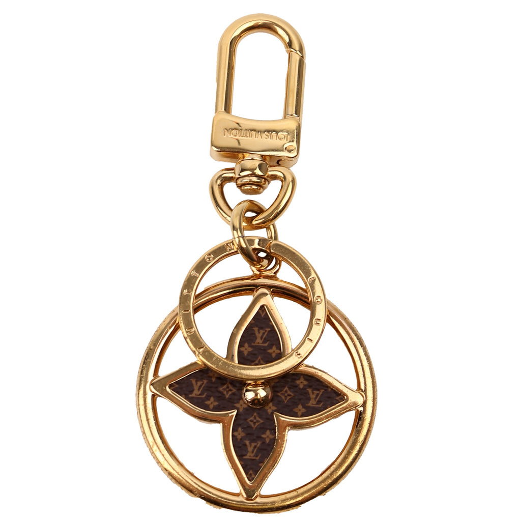 Puzzle Flower Monogram Key Ring Bag Charm