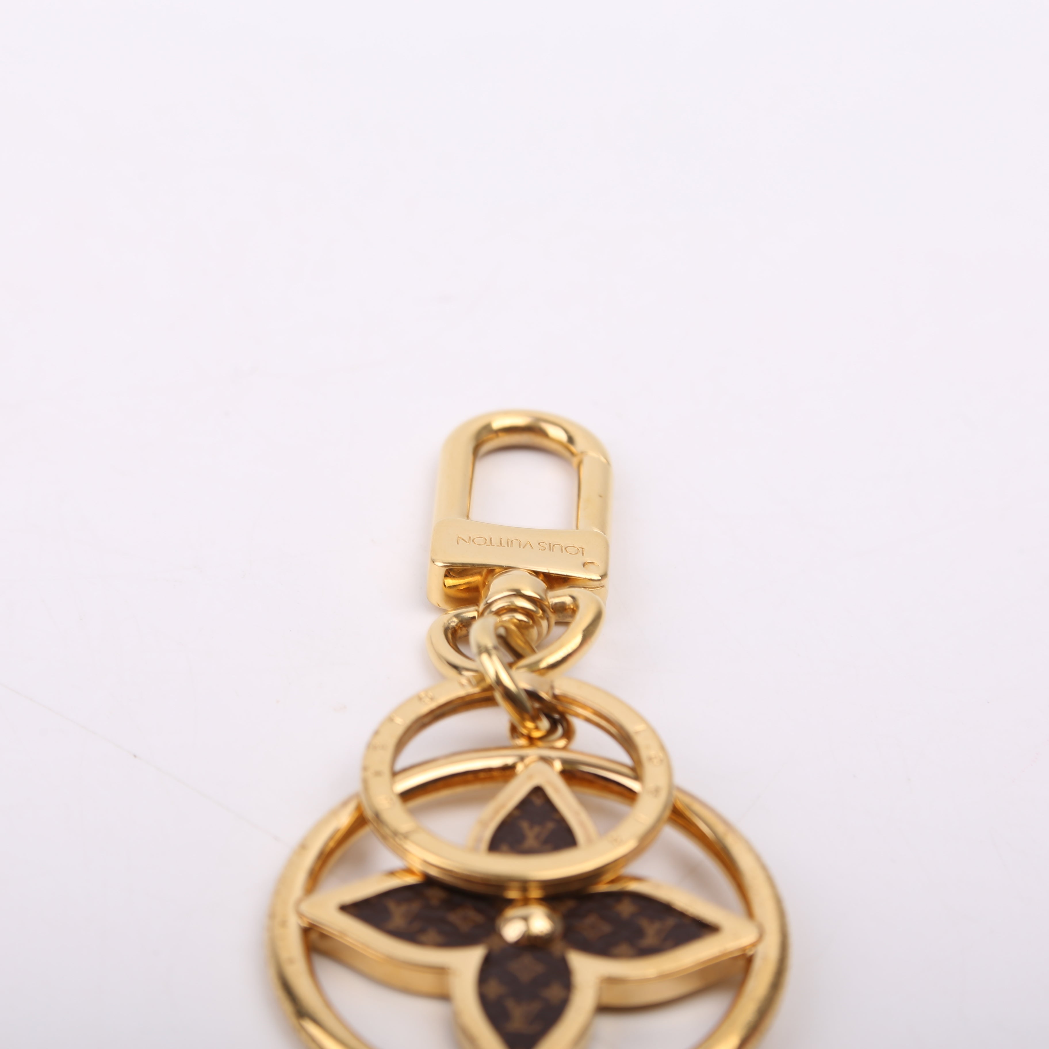 Puzzle Flower Monogram Key Ring Bag Charm