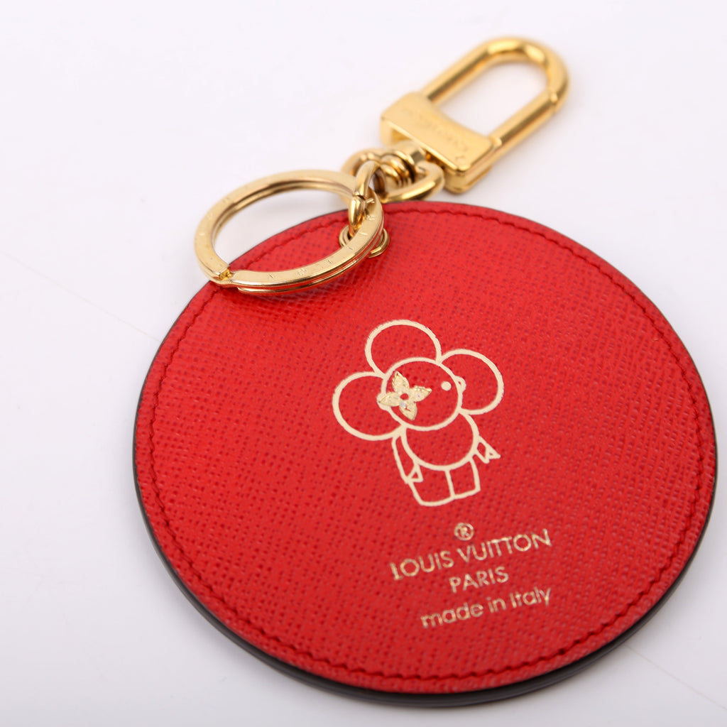 Porte Cles Check Monogram Key Holder Bag Charm