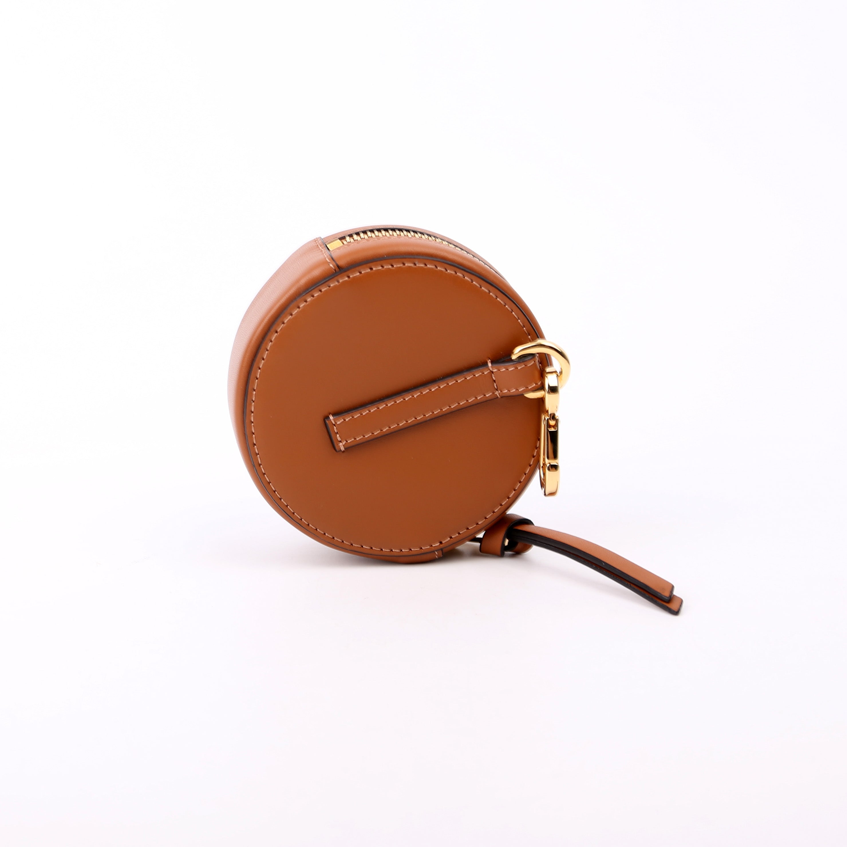 Mini Cookie Coin Pouch Calfskin Anagram Brown