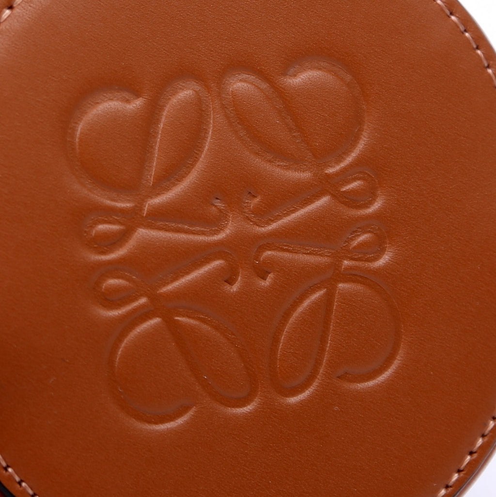 Mini Cookie Coin Pouch Calfskin Anagram Brown