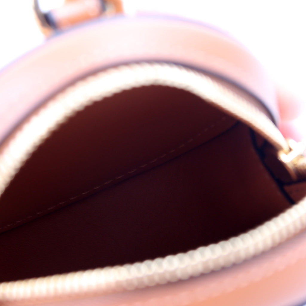Mini Cookie Coin Pouch Calfskin Anagram Brown