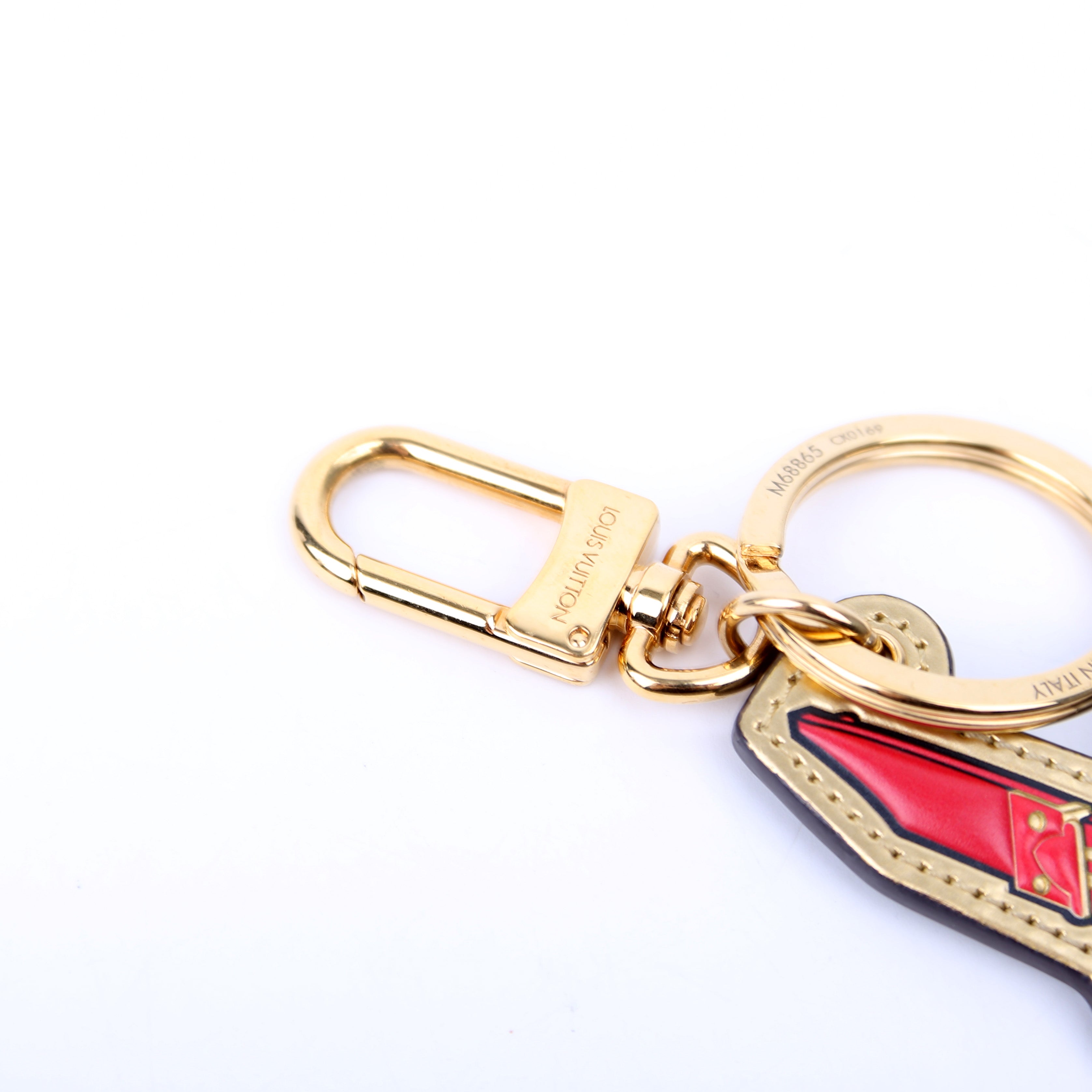 1.1 Millionaire Sunglasses Key Holder Bag Charm Red/Gold
