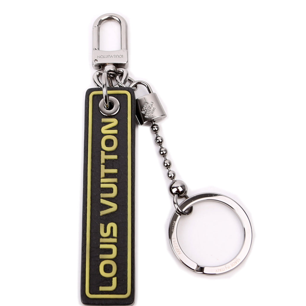 Porte Cles Tab Key Holder Bag Charm Black/Green