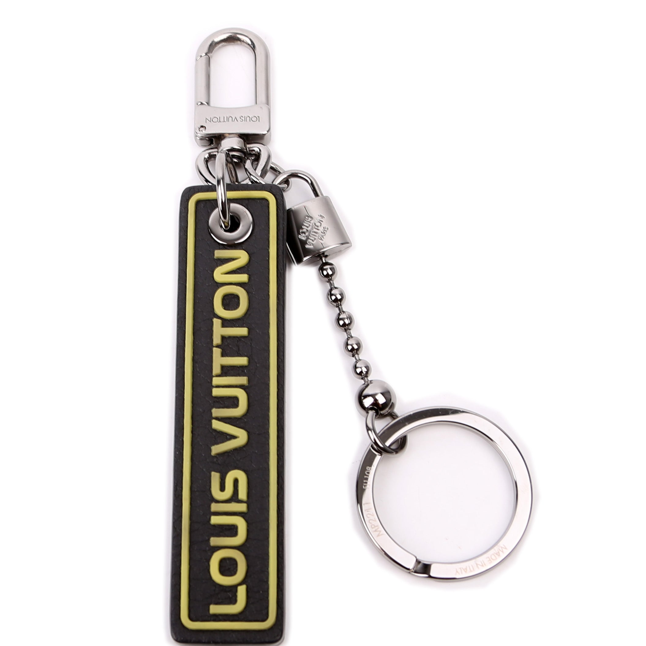 Porte Cles Tab Key Holder Bag Charm Black/Green