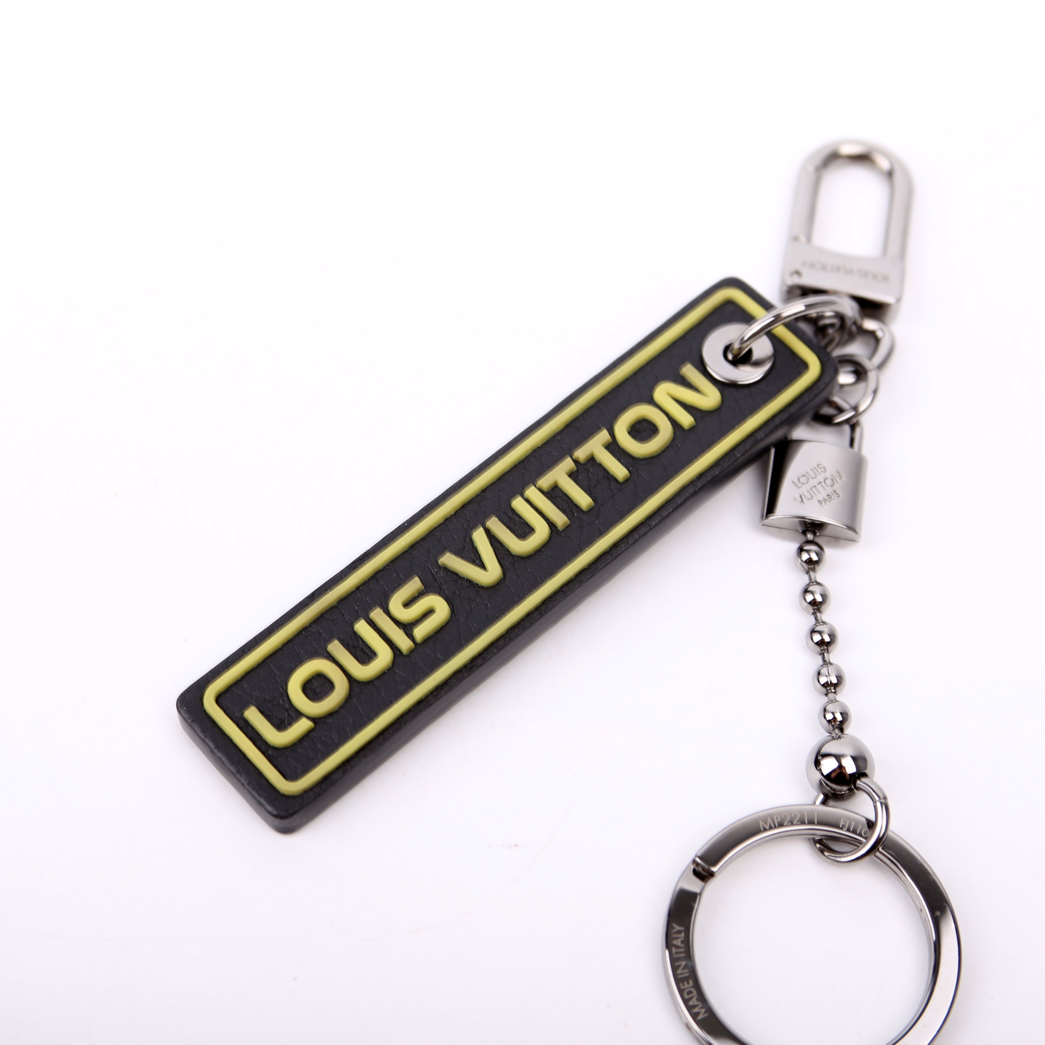 Porte Cles Tab Key Holder Bag Charm Black/Green