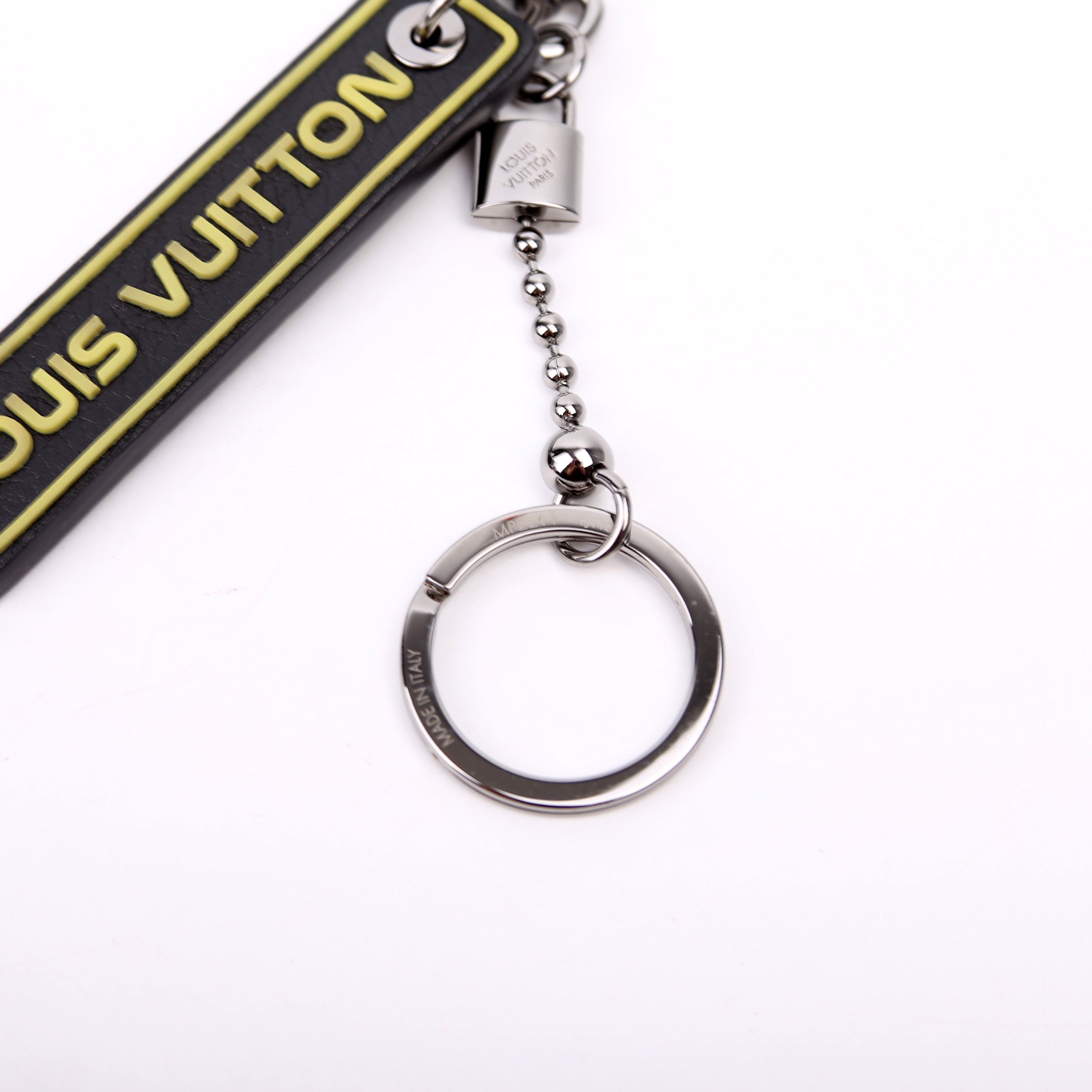 Porte Cles Tab Key Holder Bag Charm Black/Green