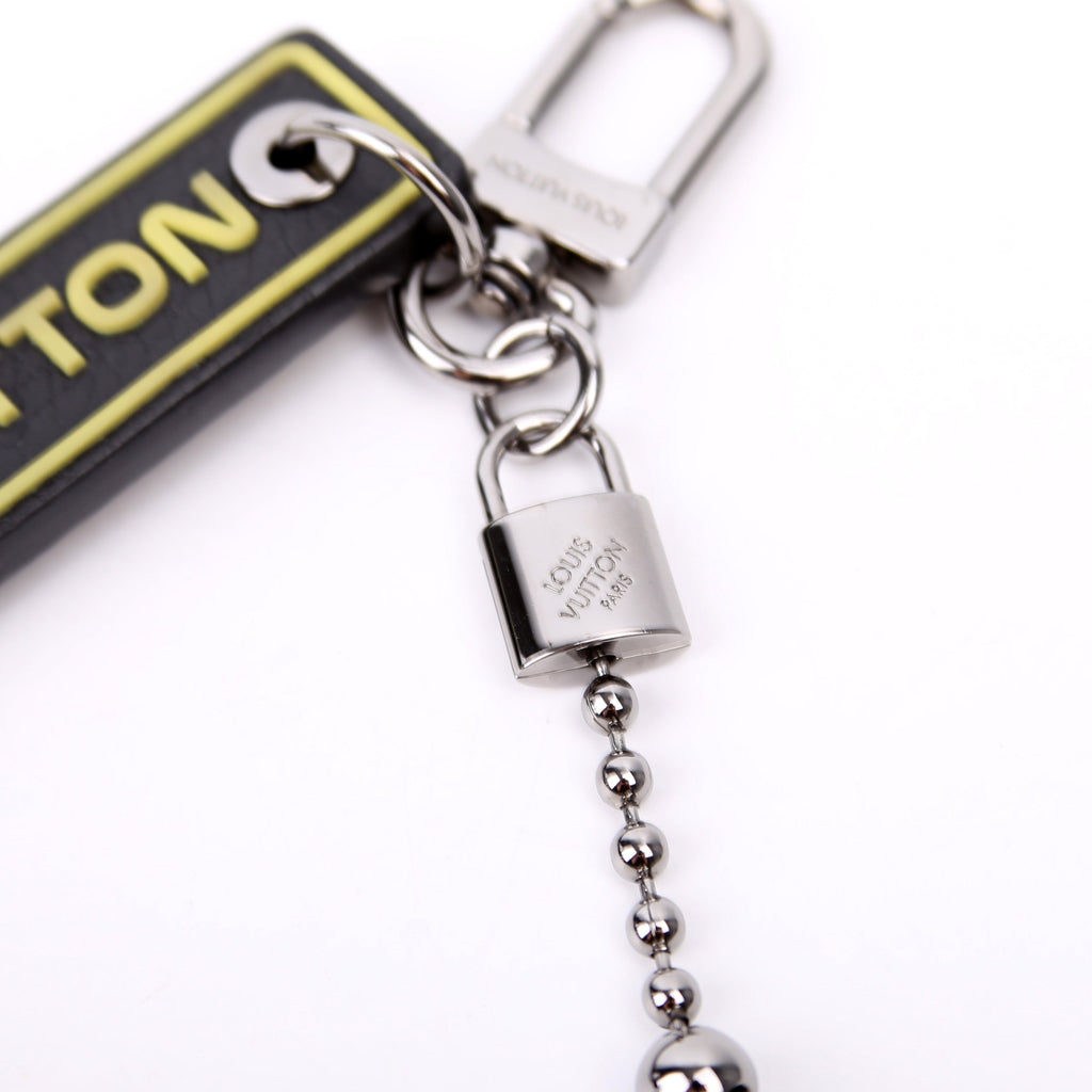 Porte Cles Tab Key Holder Bag Charm Black/Green