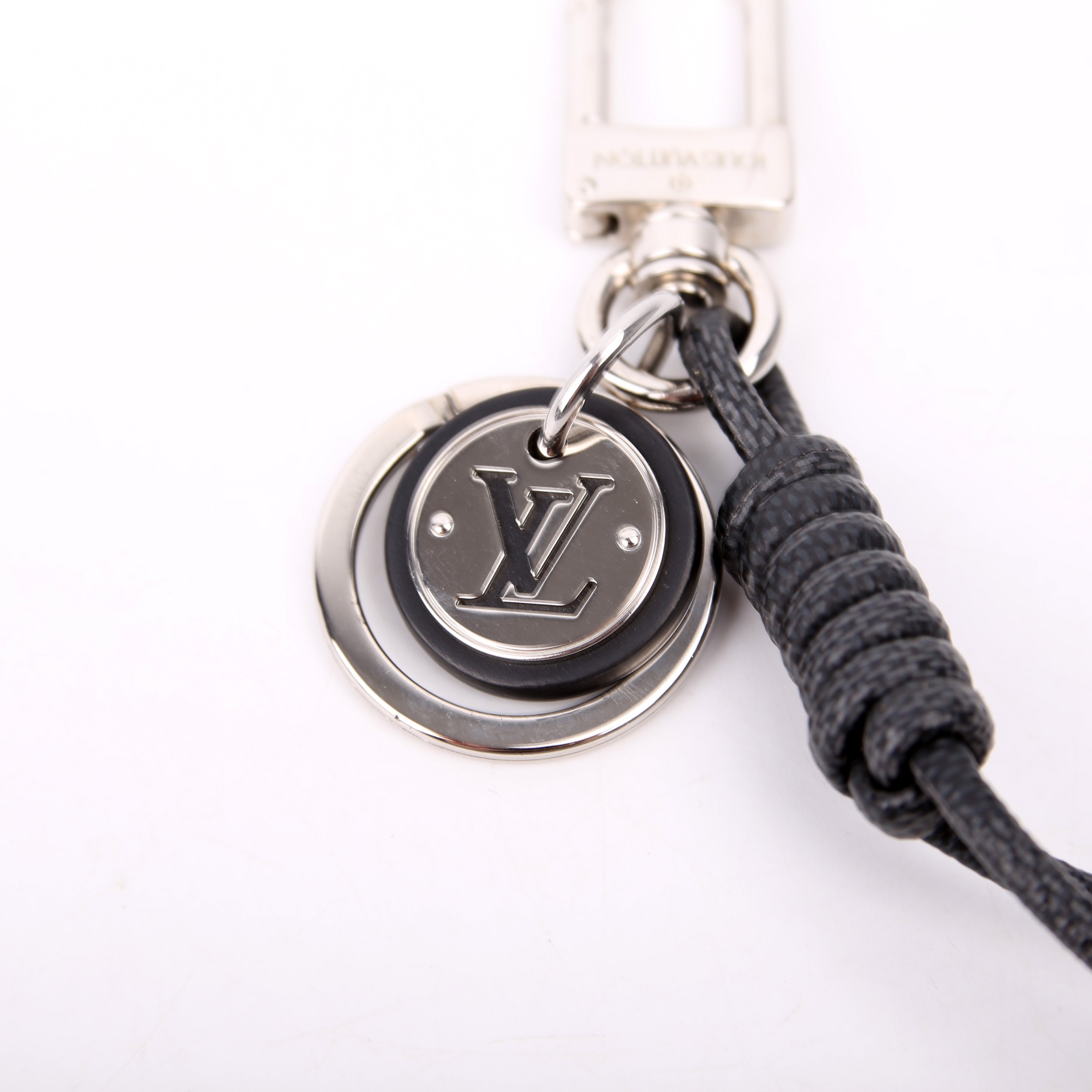Graphite Rope Key Holder Bag Charm Black