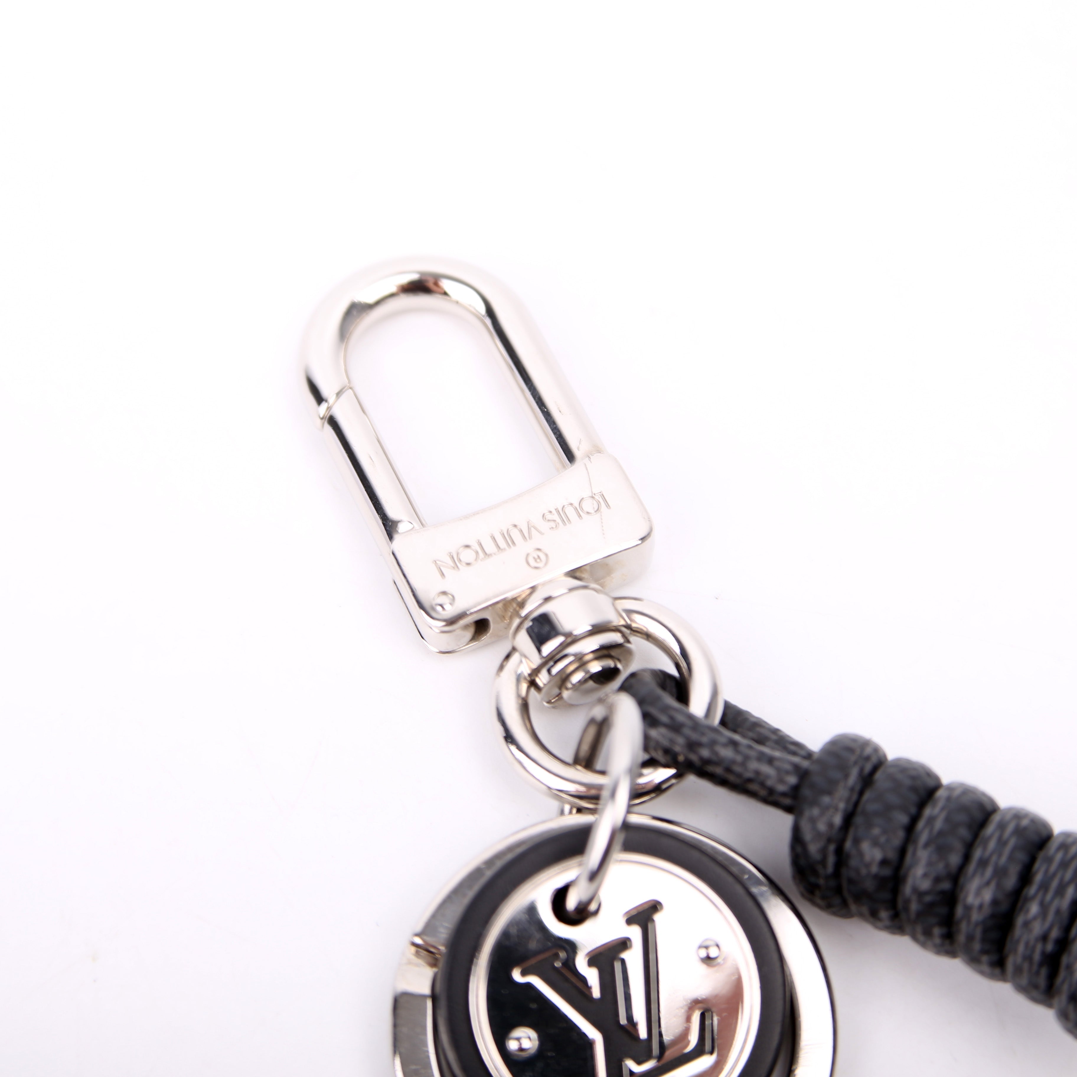 Graphite Rope Key Holder Bag Charm Black