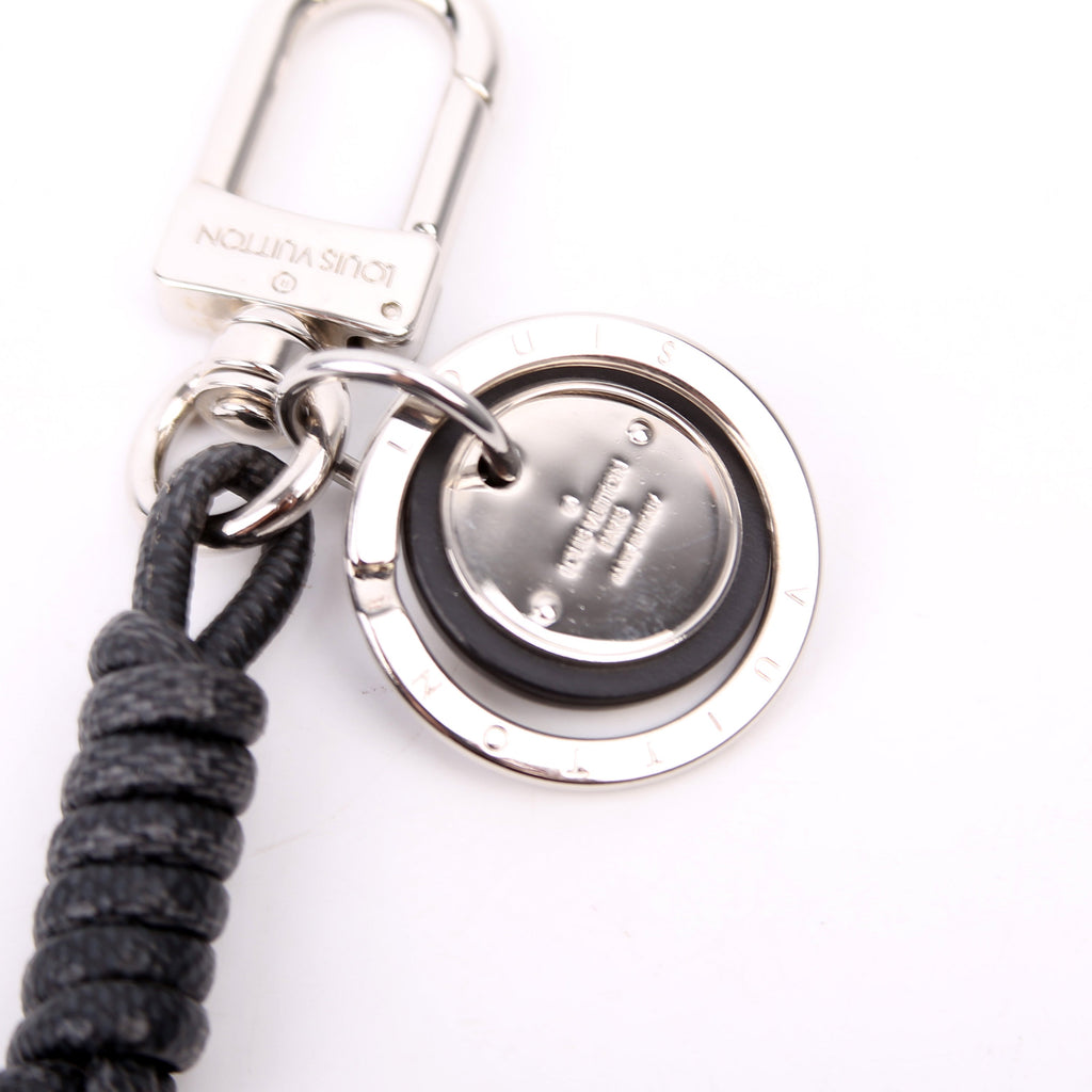 Graphite Rope Key Holder Bag Charm Black
