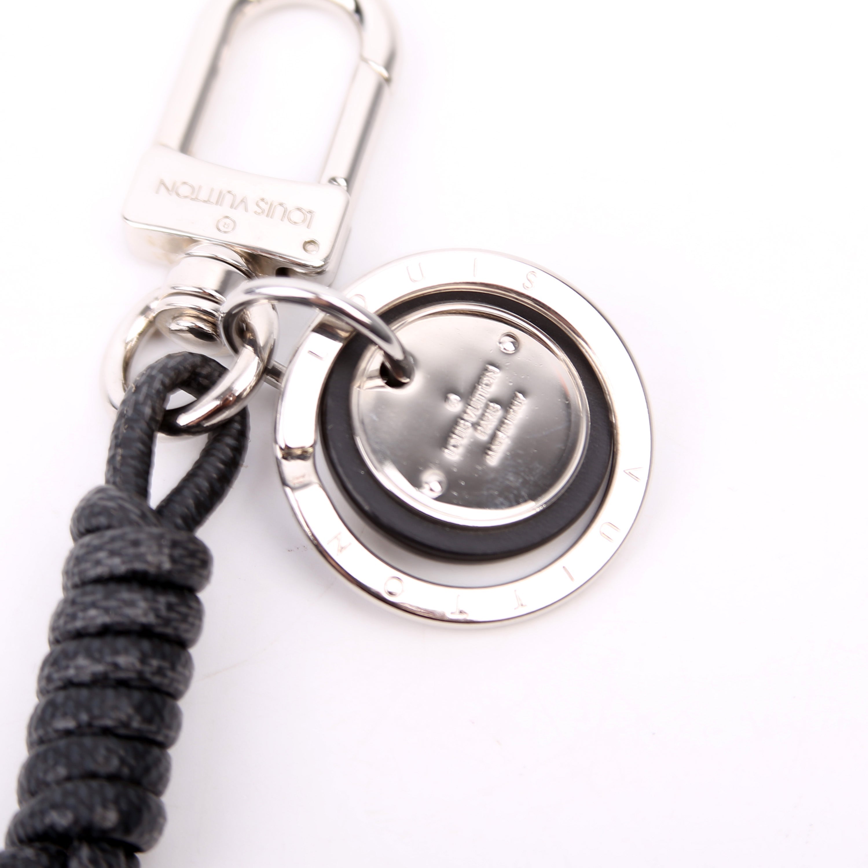 Graphite Rope Key Holder Bag Charm Black