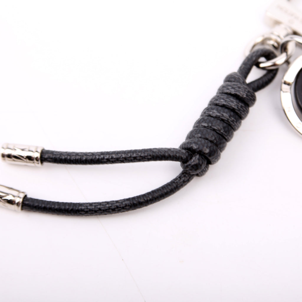 Graphite Rope Key Holder Bag Charm Black