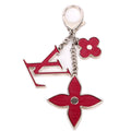Fleur D'Epi Bag Charm SIlver/Berry